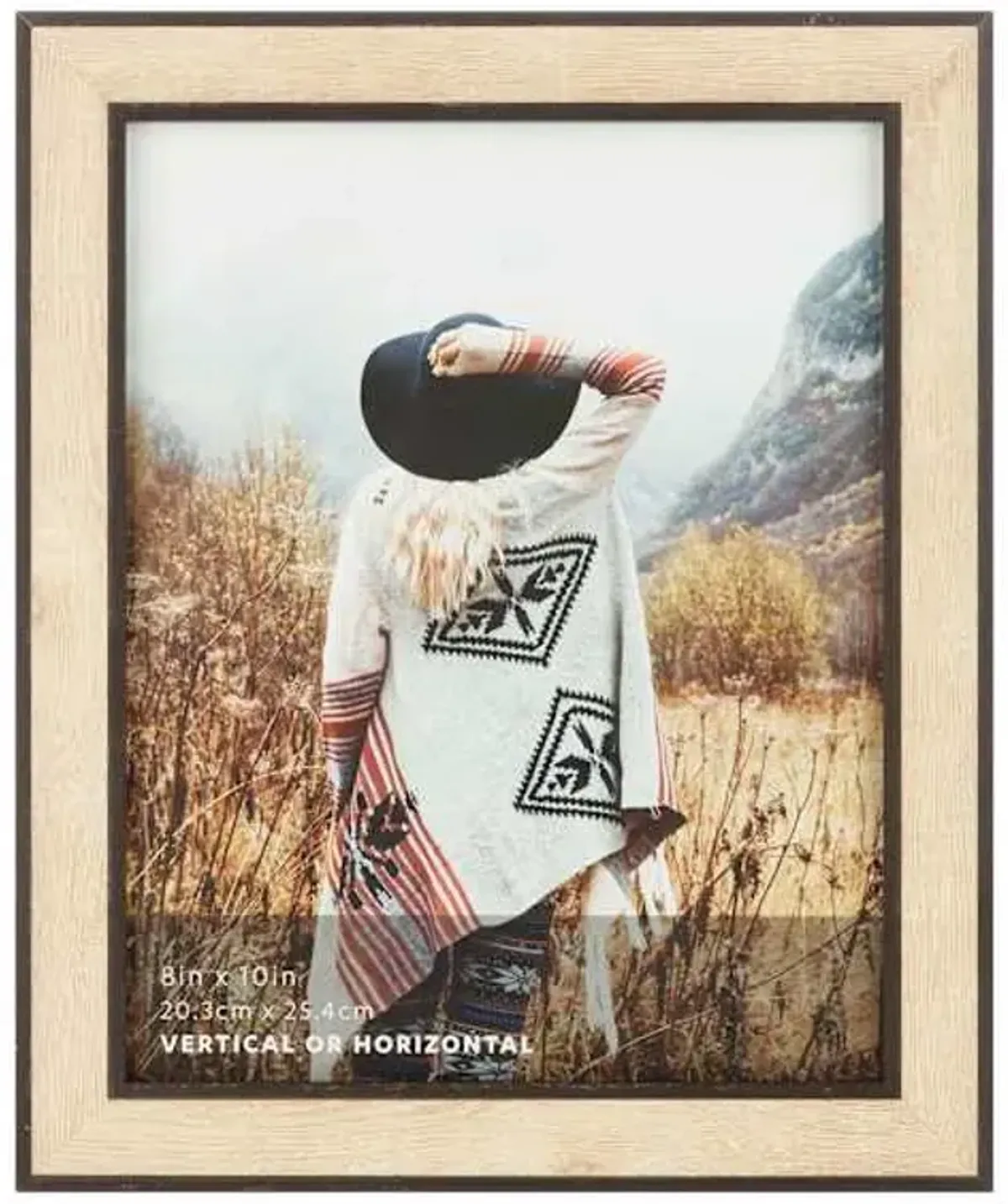 Black & Wood Tabletop Picture Frame, 8x10