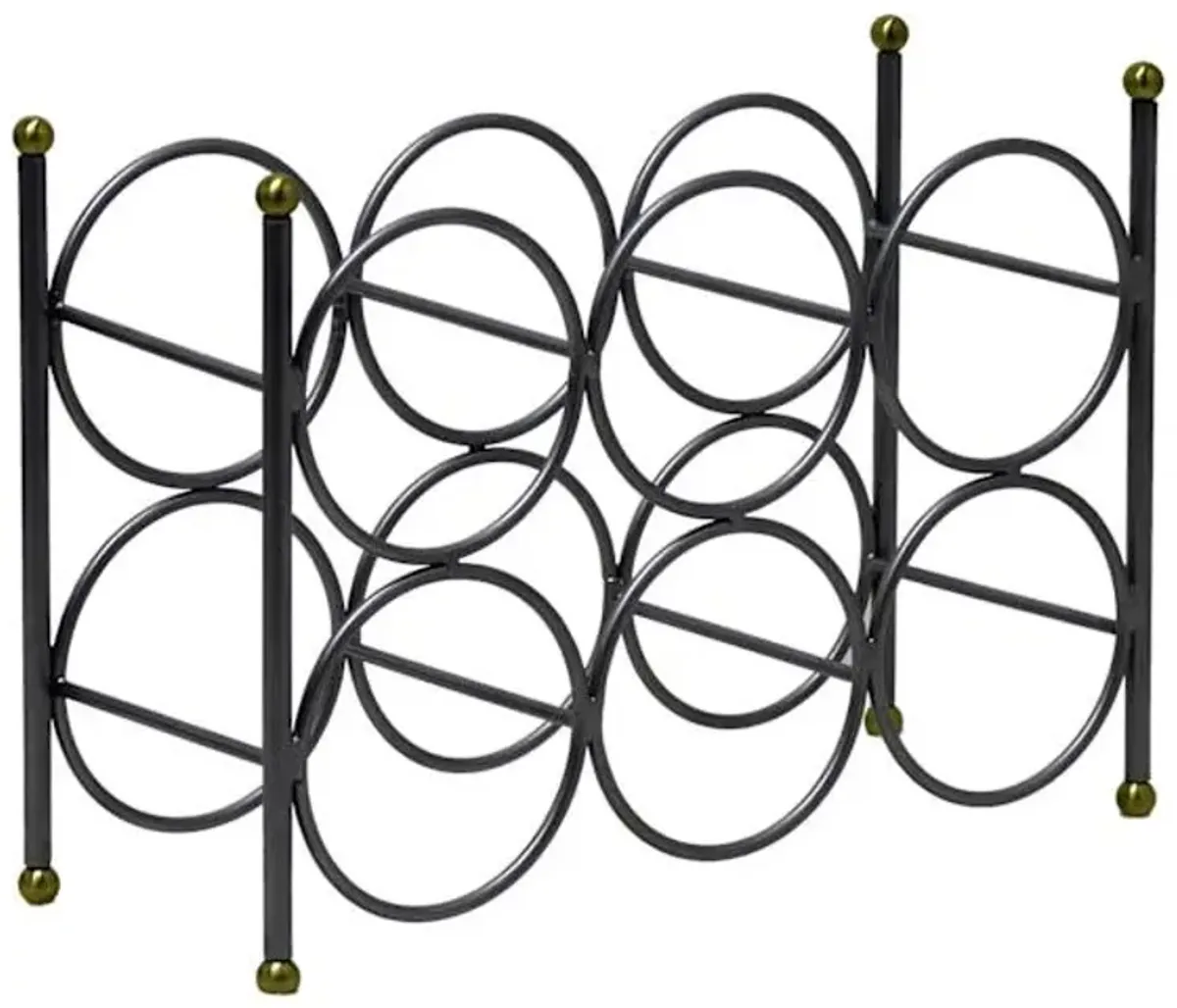 Two-Tone Metal Wine Rack