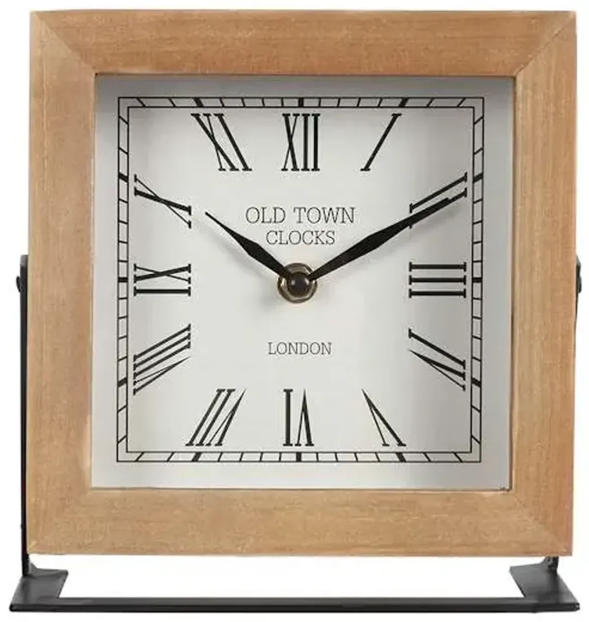 Wooden Square Table Clock, 7"