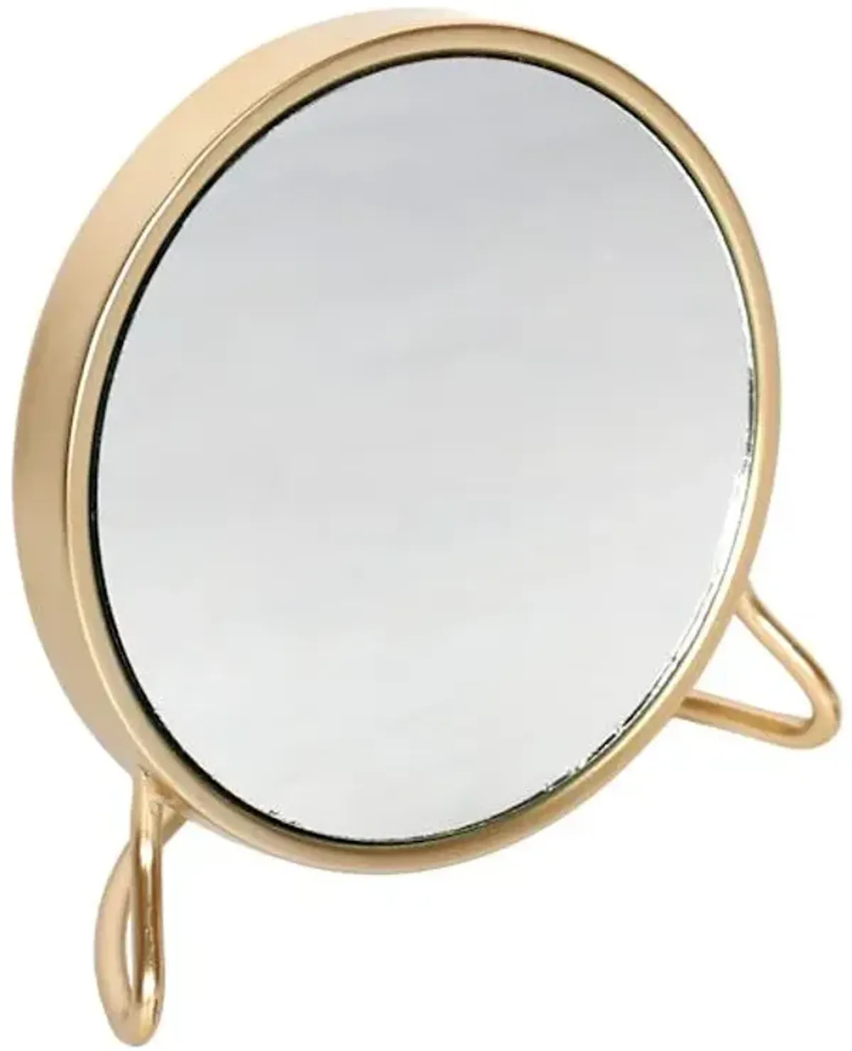Tracey Boyd Gold Rim Round Table Mirror, 9"