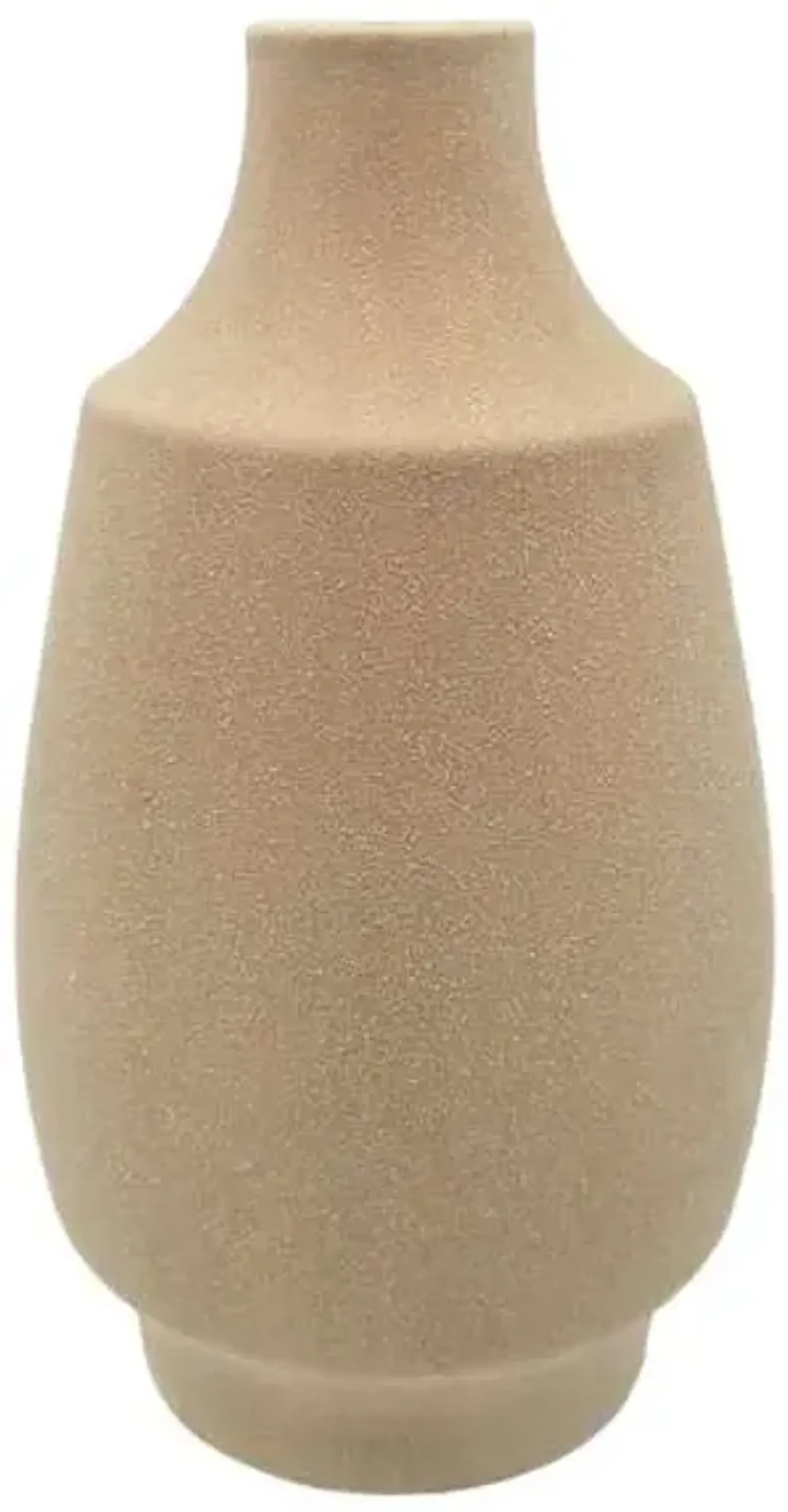 Brown Ceramic Vase, 10"