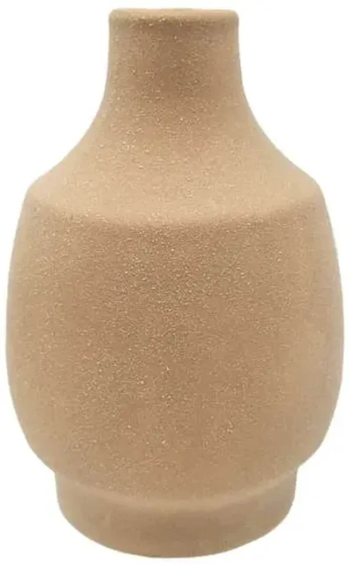 Brown Ceramic Vase, 5"