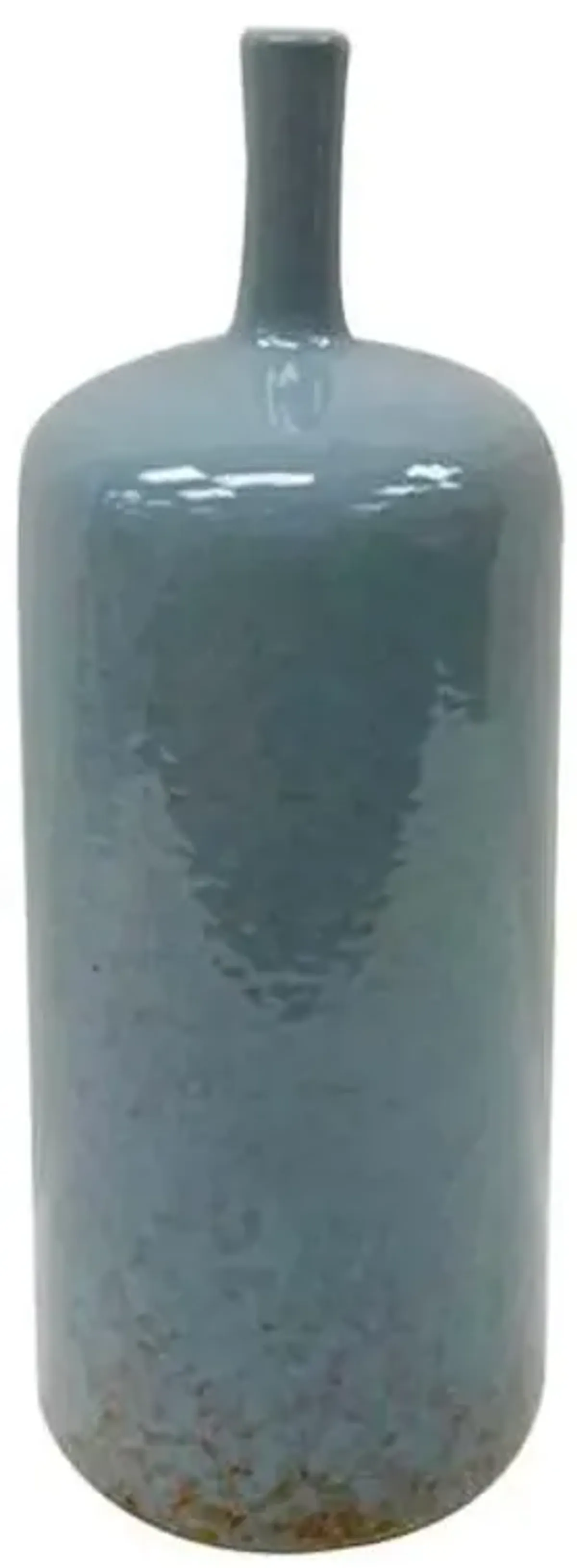 Emily Blue Bottle Vase, 14"