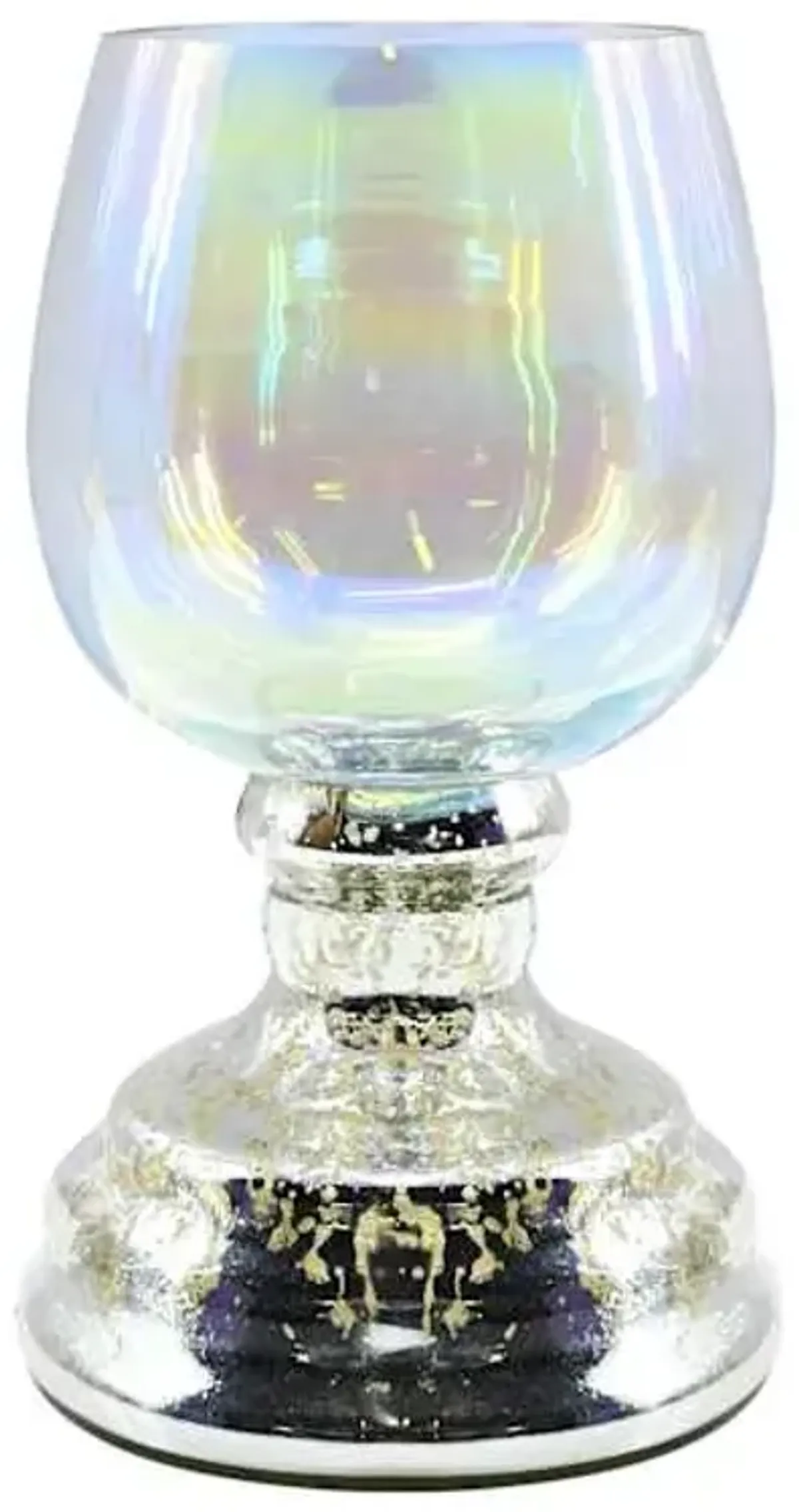 Mercury Glass Tealight Candle Holder, 10"