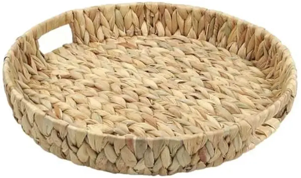 Honeybloom Woven Natural Round Tray