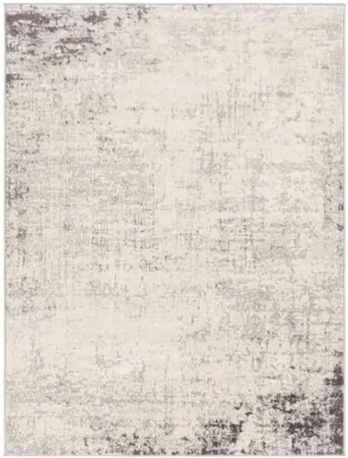 (D498) Crosby St. Roma Grey Abstract Area Rug, 5x7