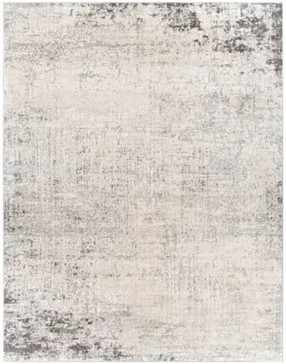 (D498) Crosby St. Roma Grey Abstract Area Rug, 8x10