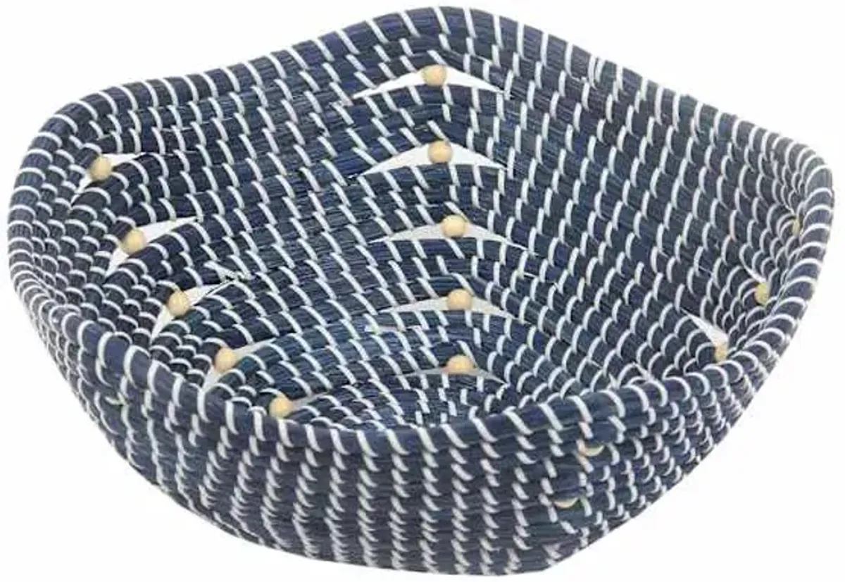 Blue Seagrass Bowl, 15"