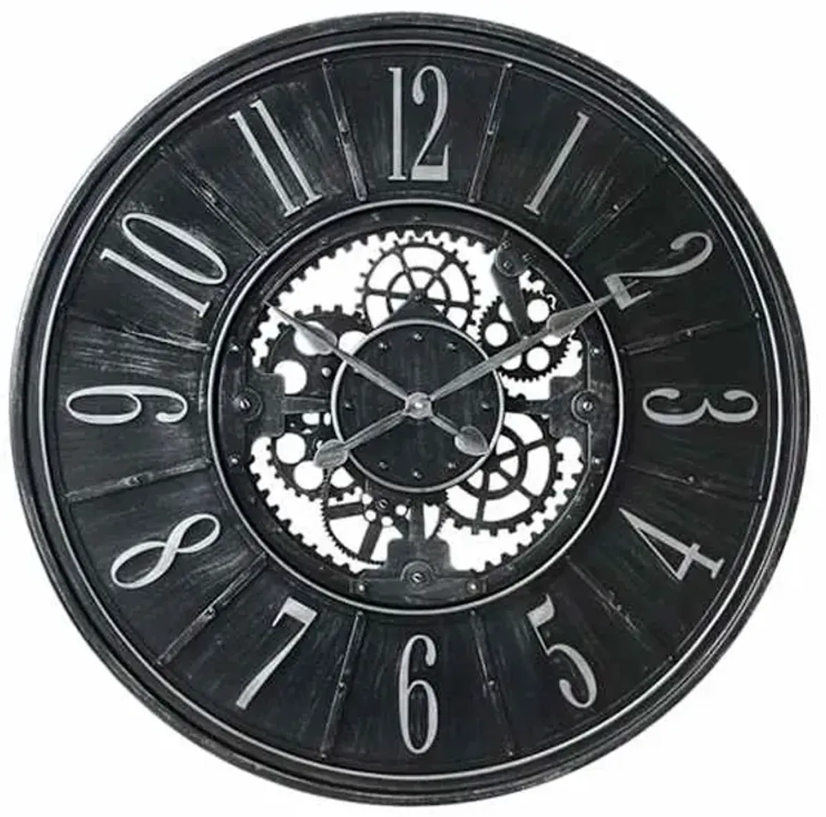 Black Gallery Round Wall Clock, 36"