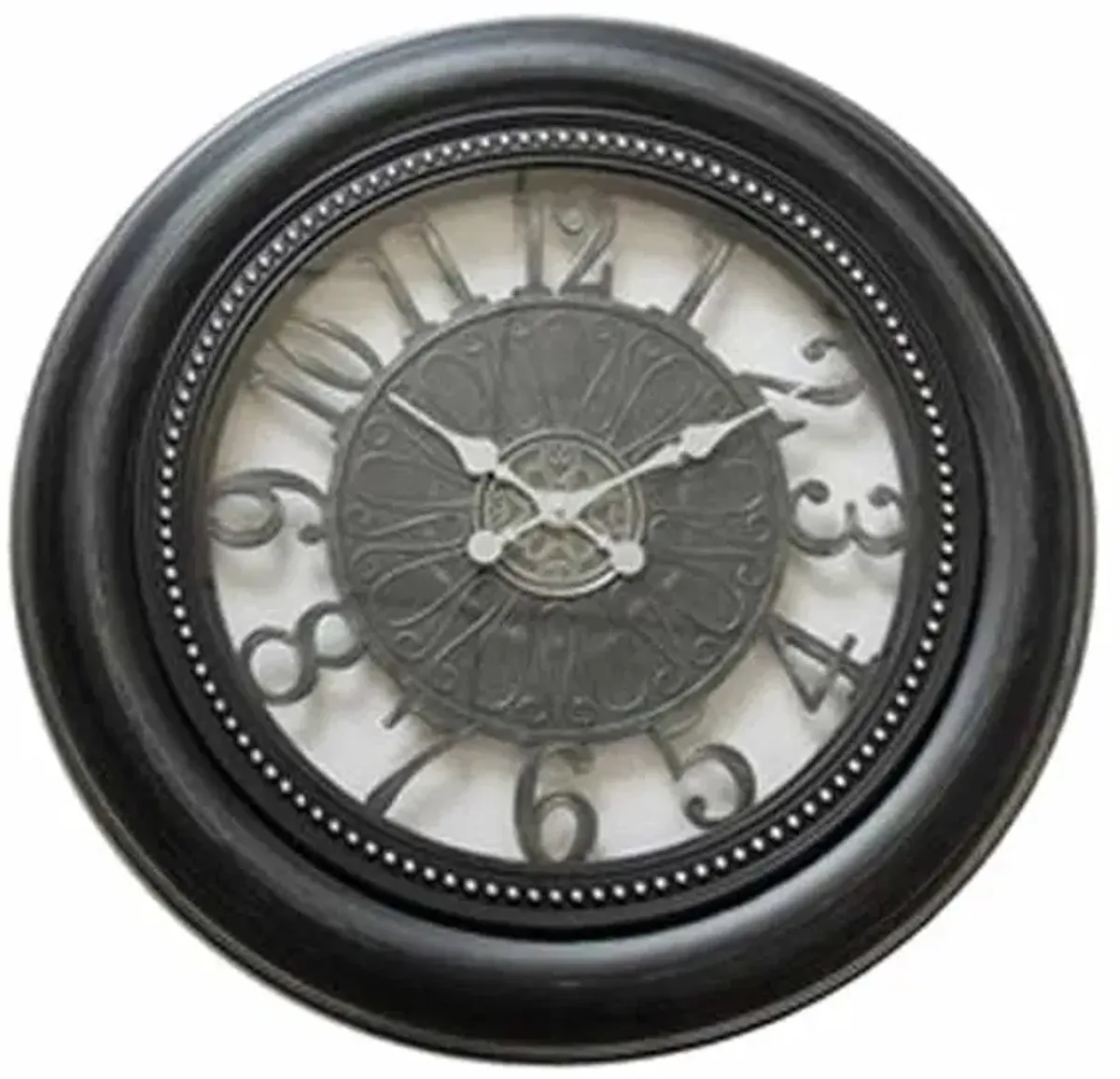 Black Gallery Cutout Round Wall Clock, 30"
