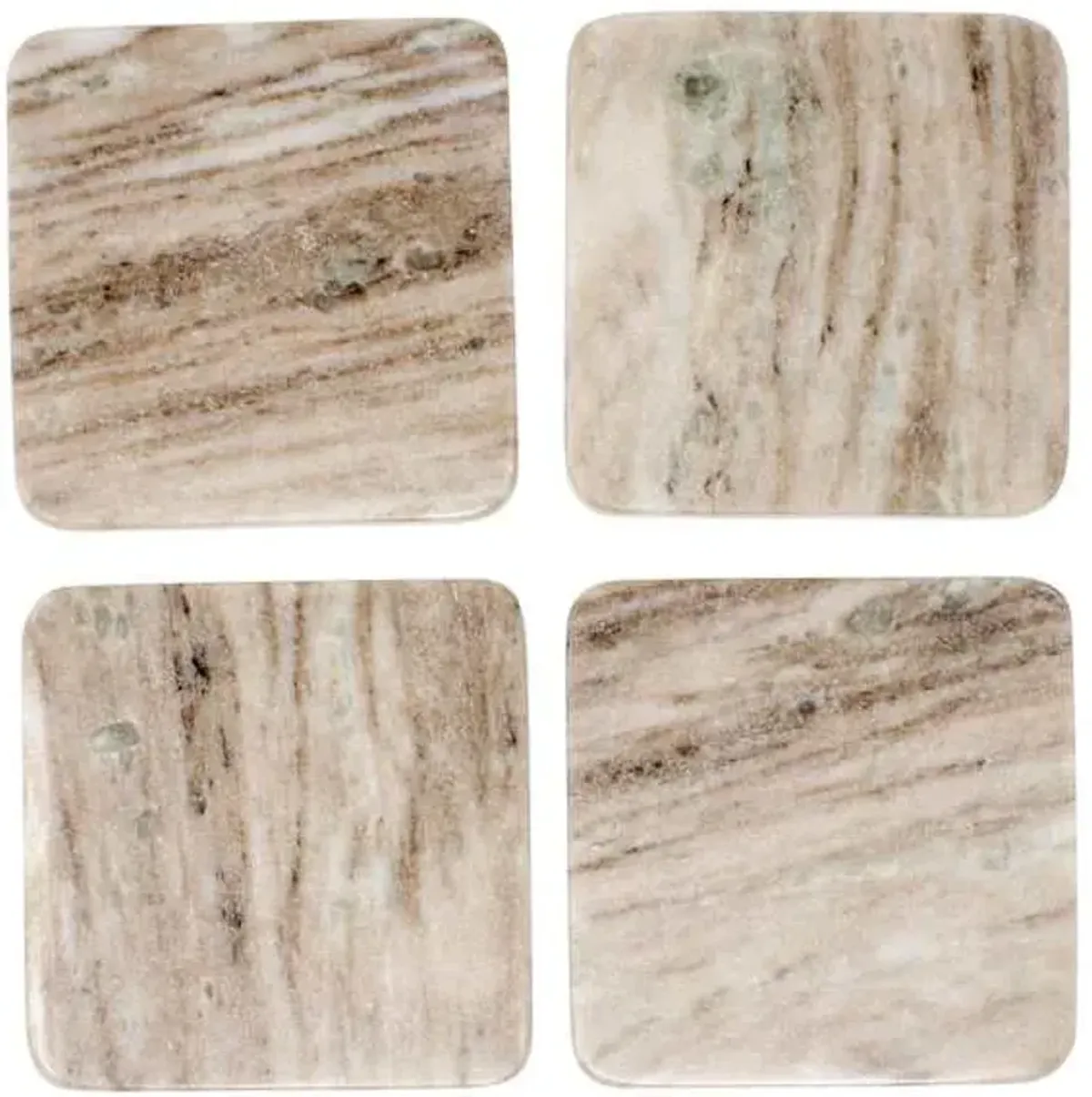 Set of 4 Brown Galaxy Round Edge Coasters