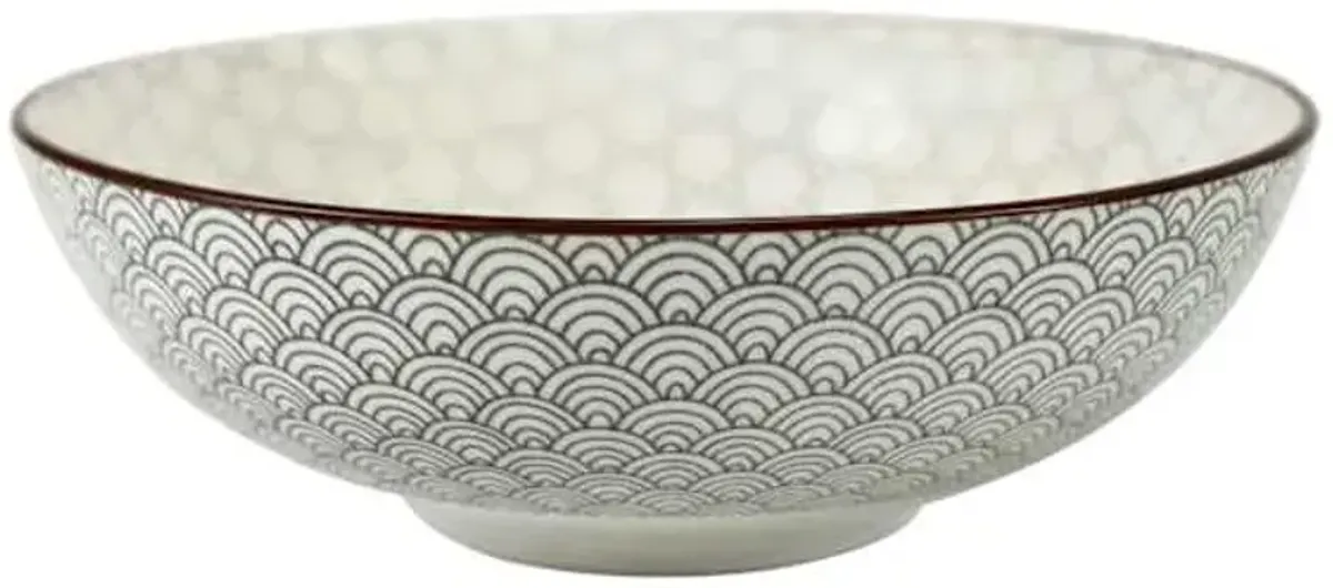 Grey Arches Porcelain Bowl, 8.3"