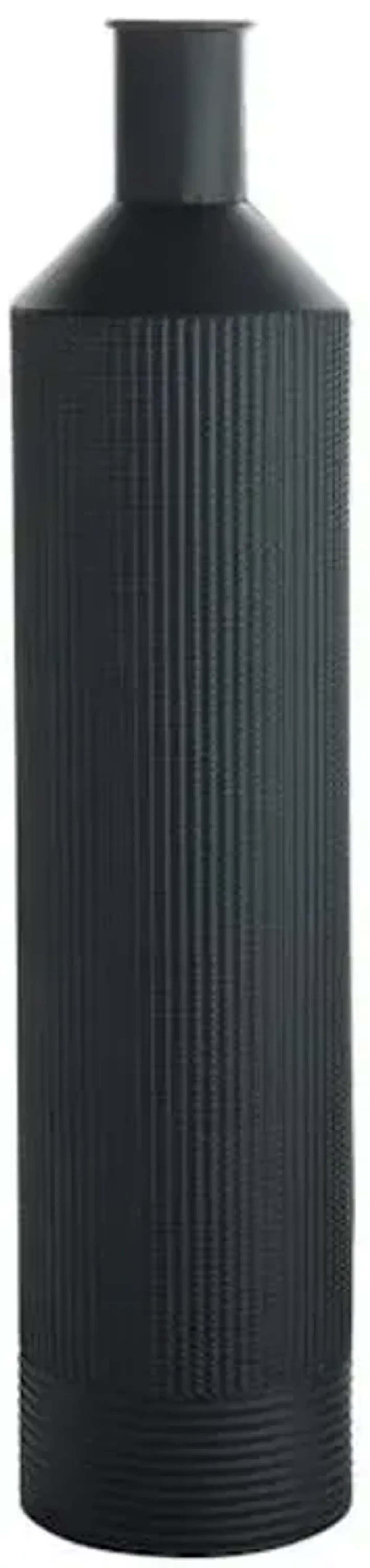 Black Bottle Floor Vase, 36"