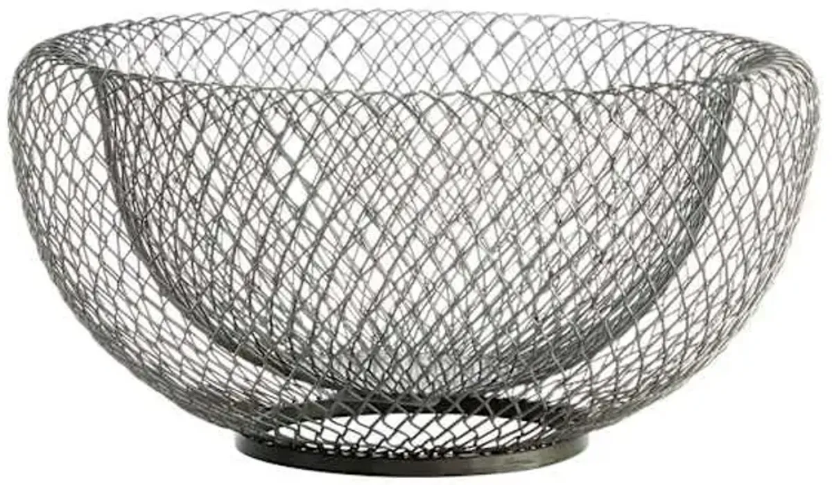 Grey Wire Bowl, 8"