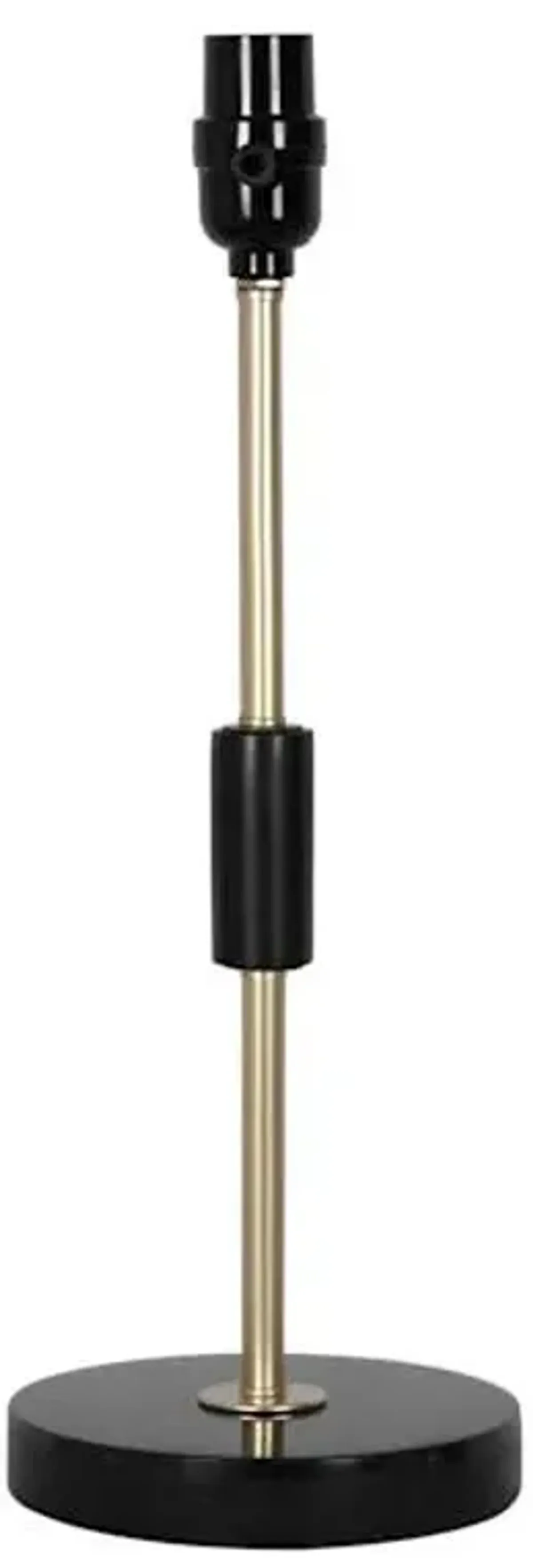 Black Accent Lamp with Marbled Base, 17.5"