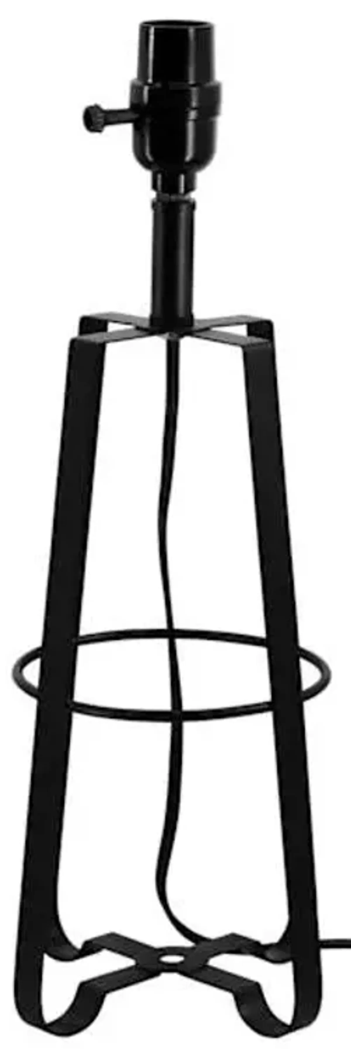 Black Metal Accent Lamp Base, 22.5"