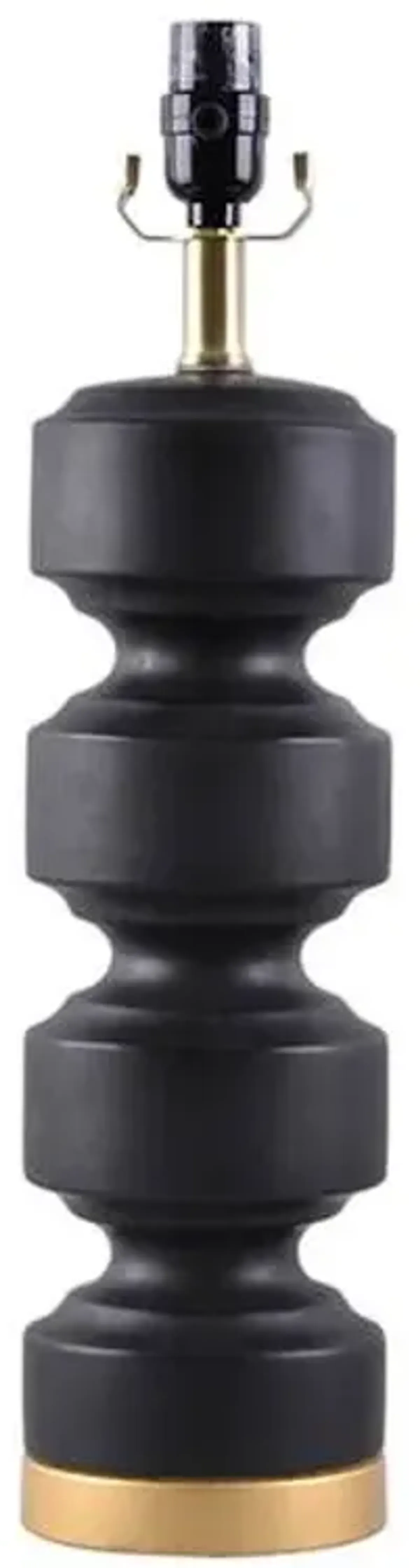 Stacked Black Table Lamp Base, 21"