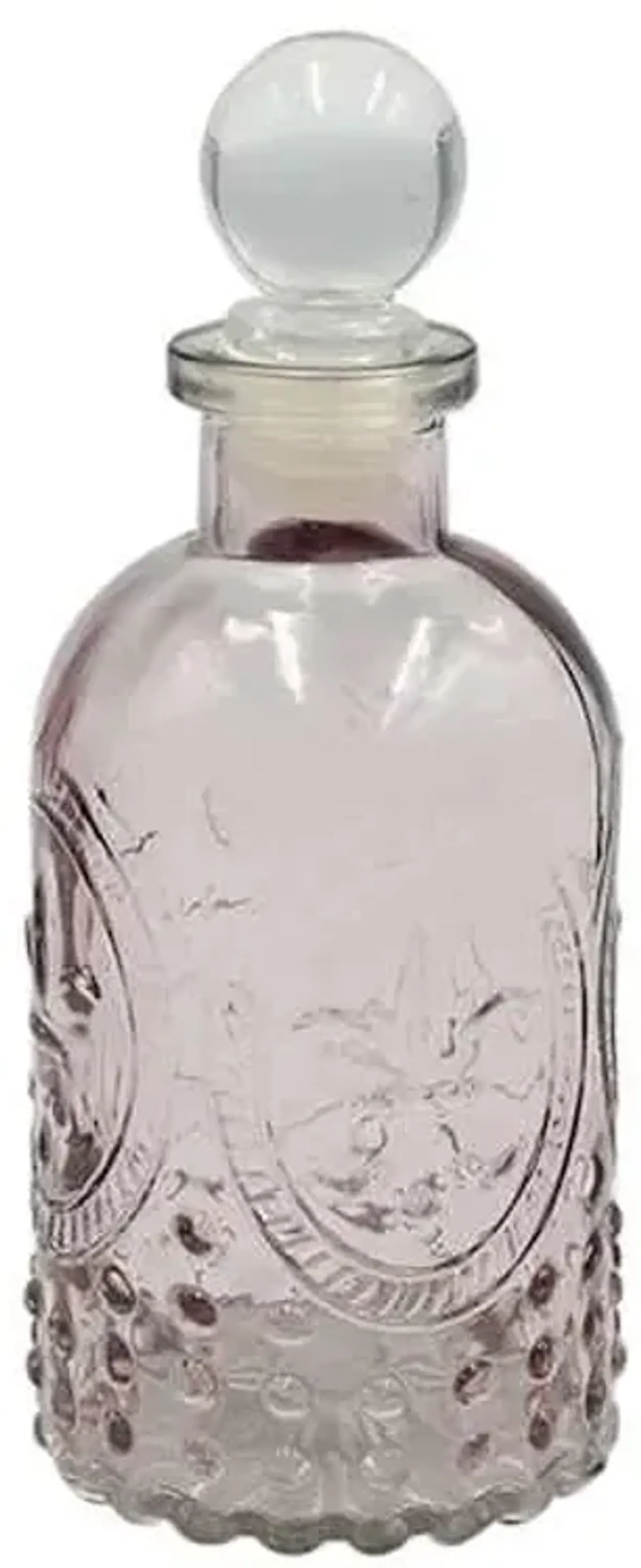 Purple Glass Bottle Vase, 6"