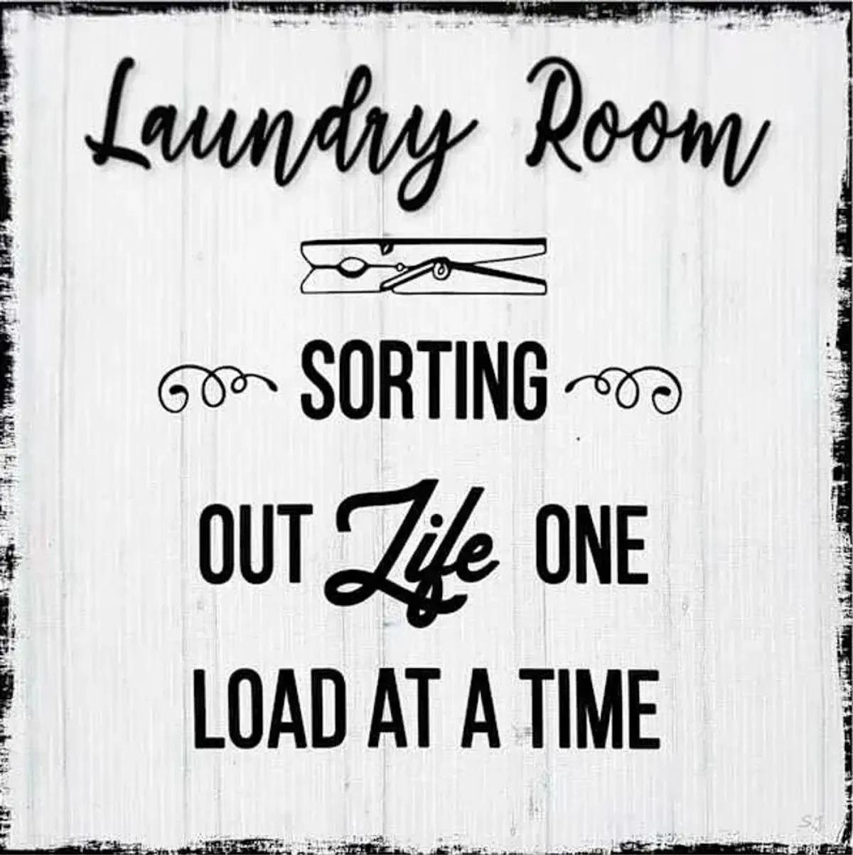 Laundry Room Canvas Wall Art, 12"
