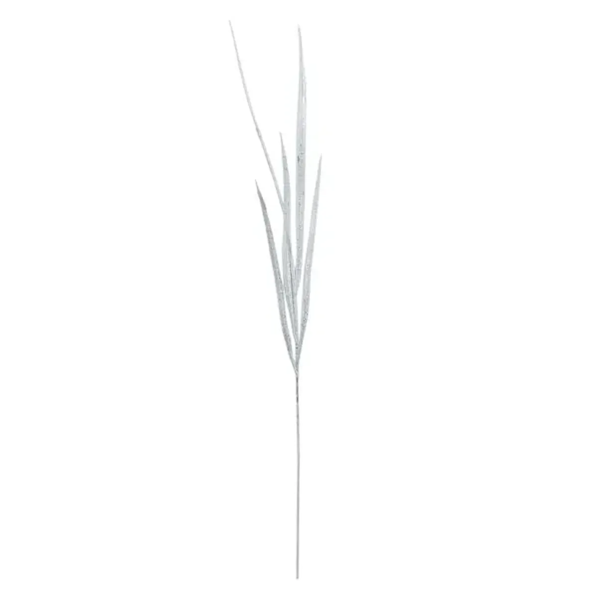White Glittered Grass Spray, 34"