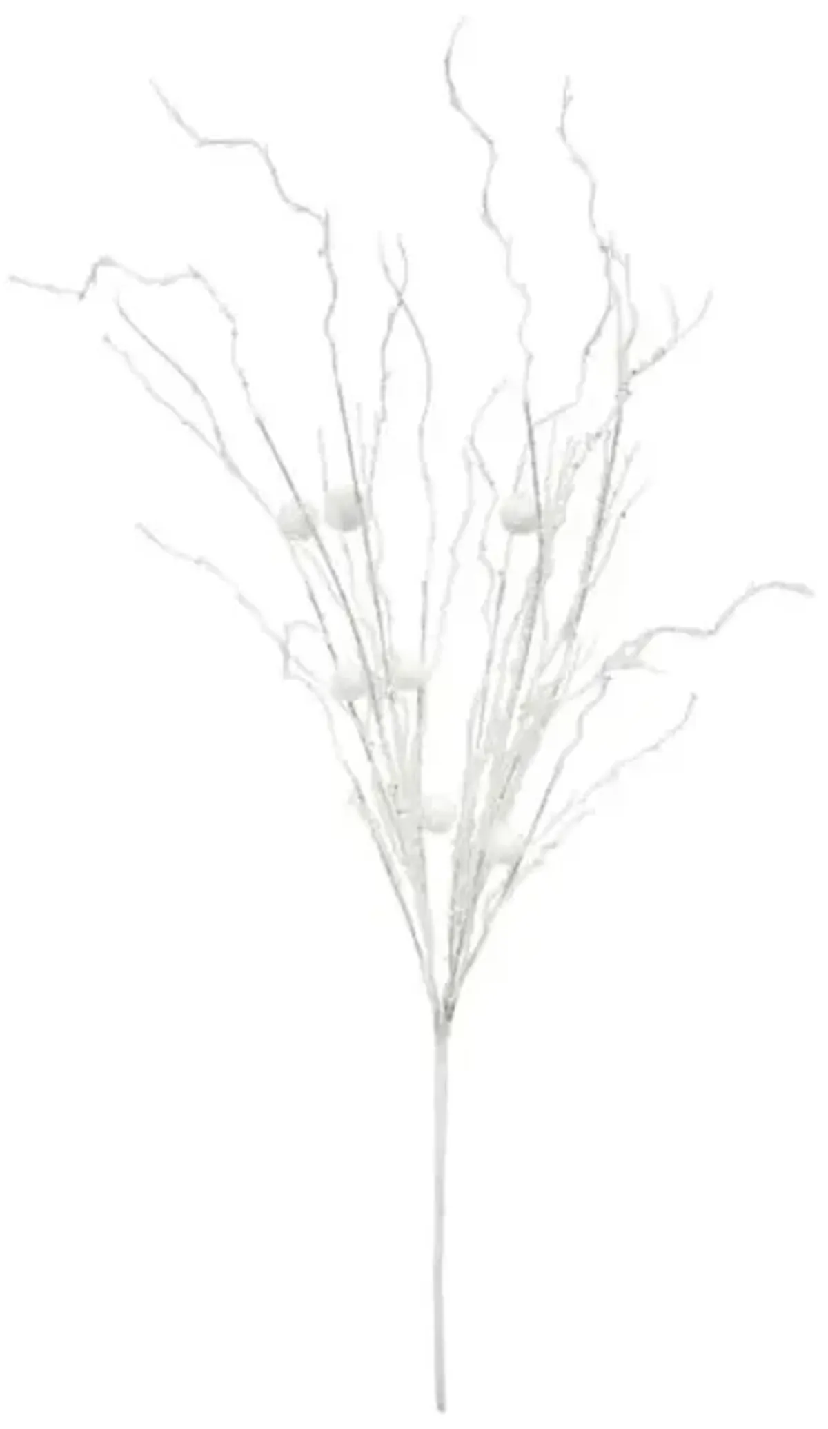 White Glittered Berry Stem, 32"