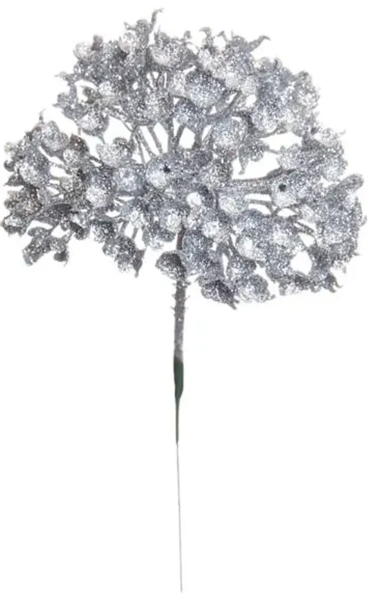 Silver Glittered Queen Ann's Lace Pick, 8"