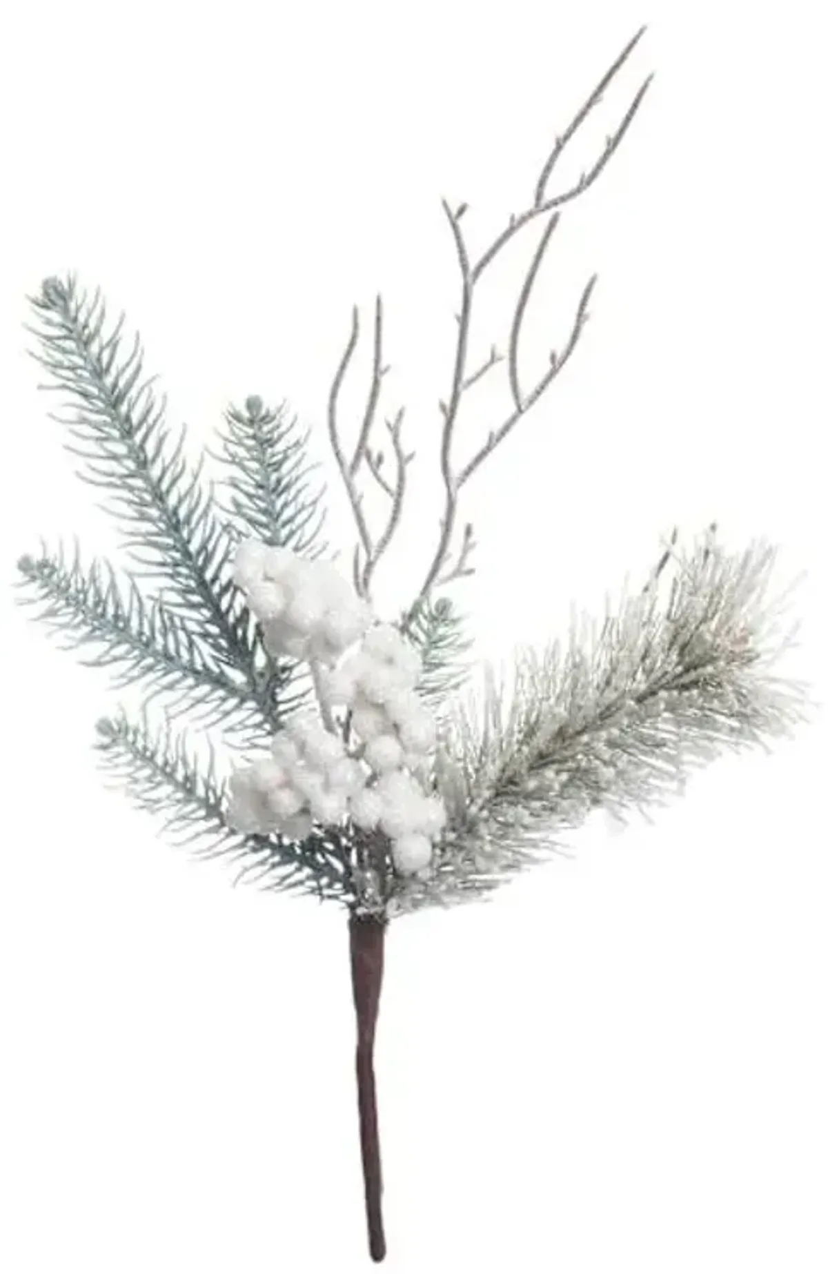 Glittered Berry & Snow Pine Pick, 12"