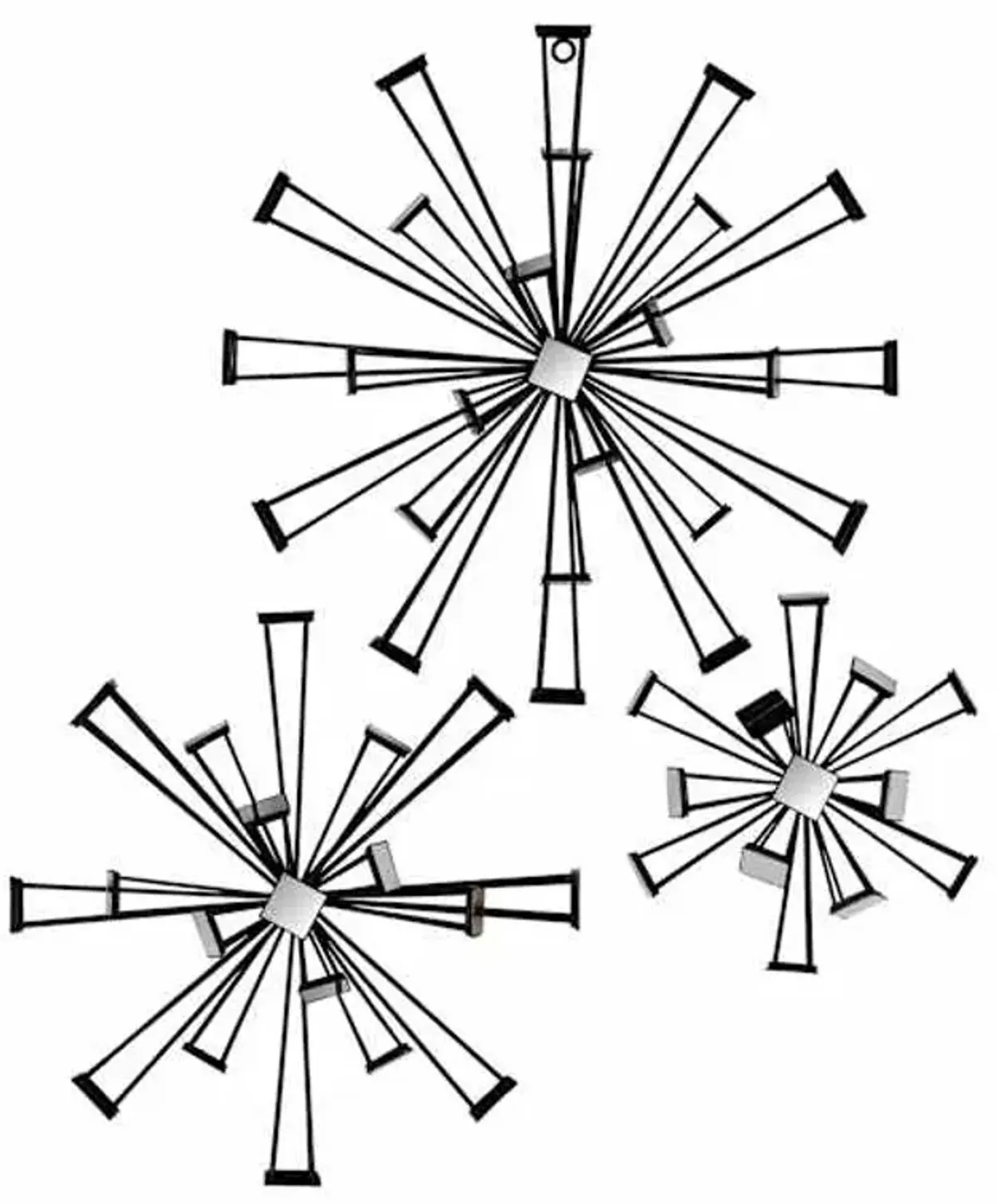 3-Piece Metal Geo Wall Burst, 12"