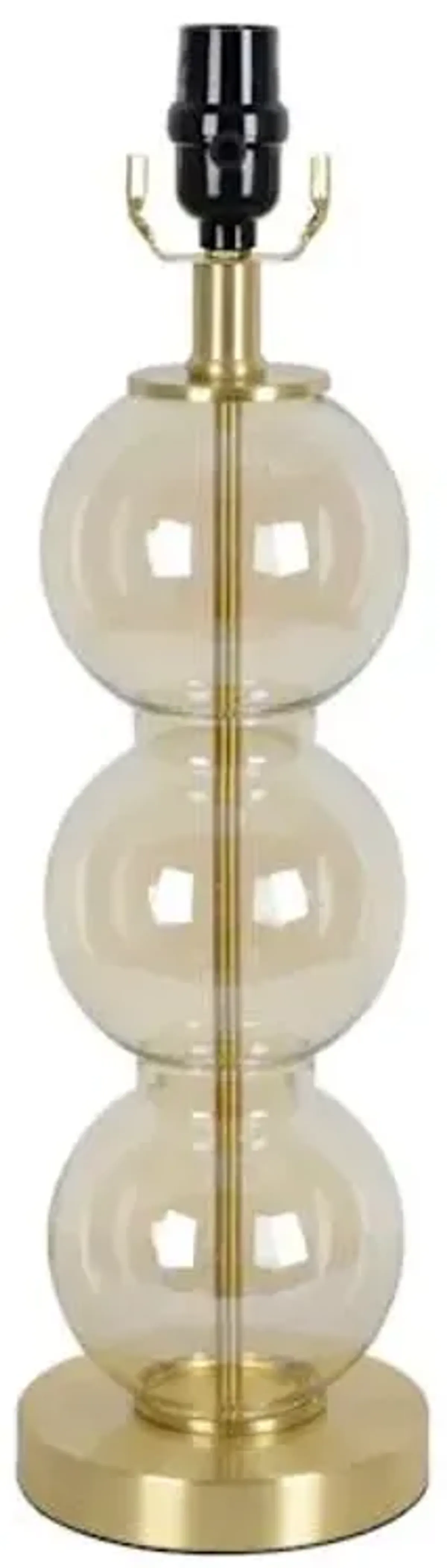 20In Amber Glass Stacked Globe
