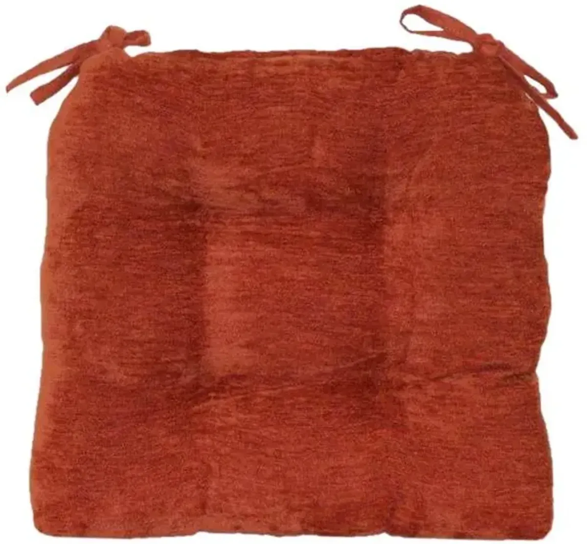 Reese Rust Chenille Dining Chair Cushion