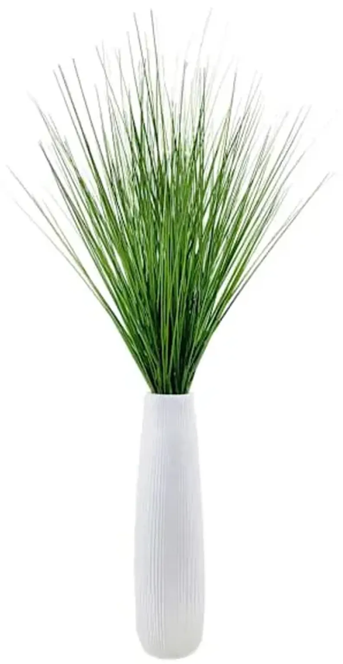 Onion Grass Bundle with White Magnesia Planter, 44"