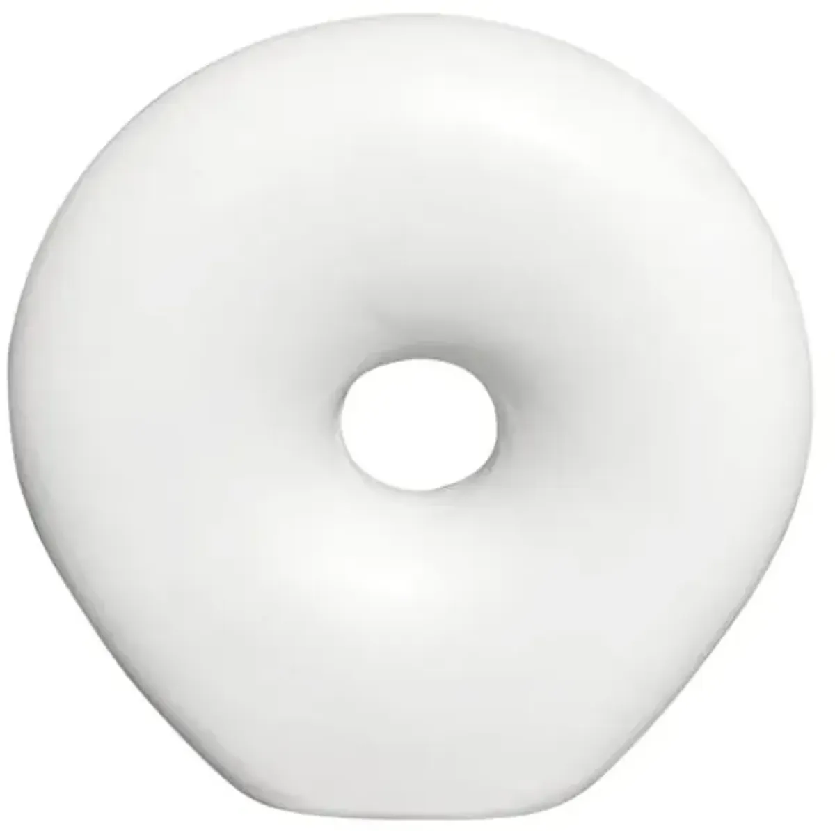 Laila Ali White Ceramic Round Sculpture, 8"