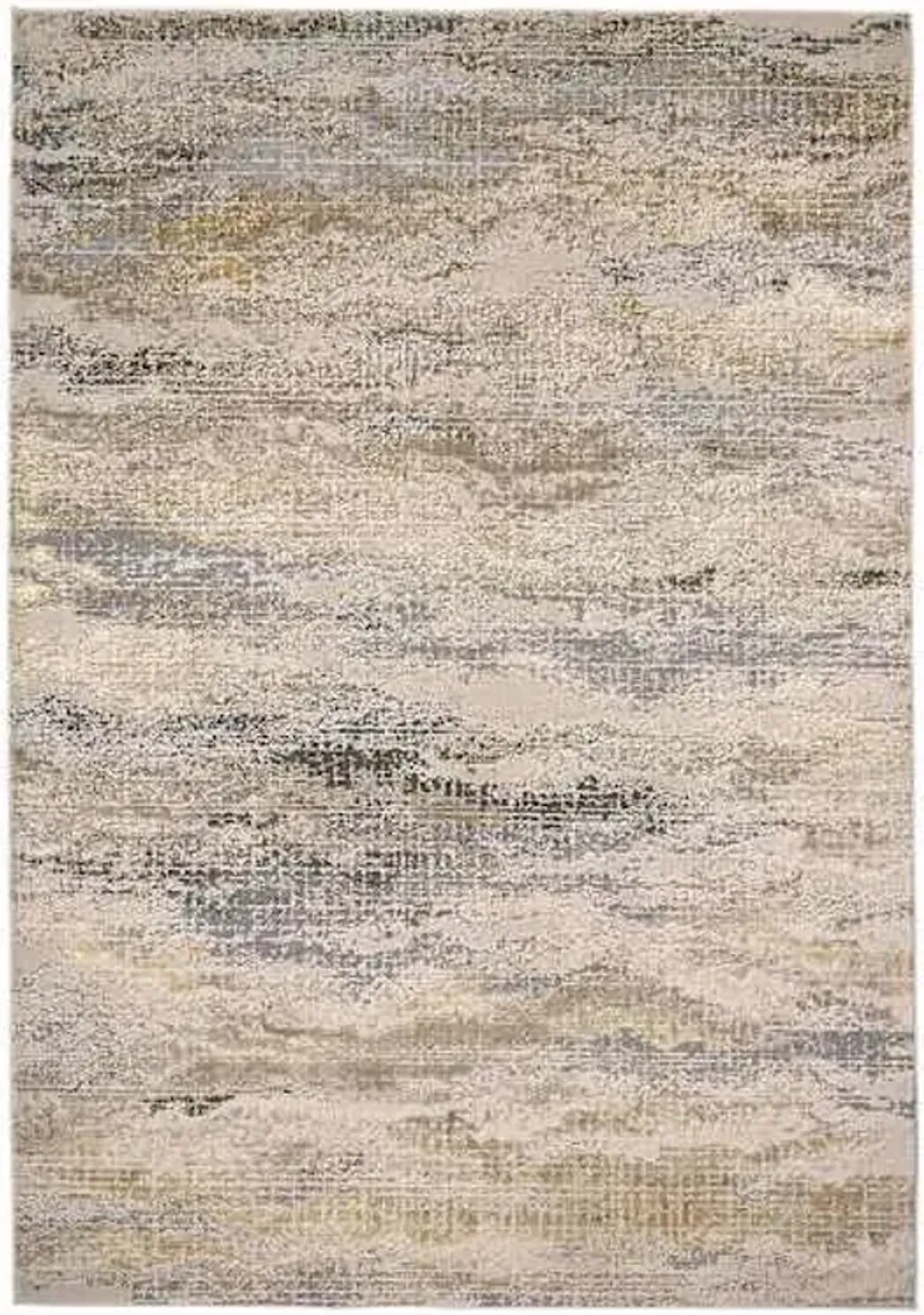 (B697) Crosby St. Driftway Gold Woven Area Rug, 7x10