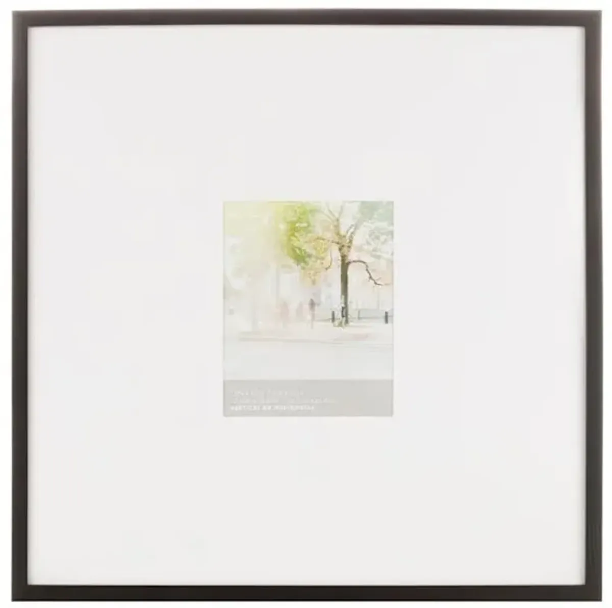25x25 Matted to 8x10 Wall Frame, Black