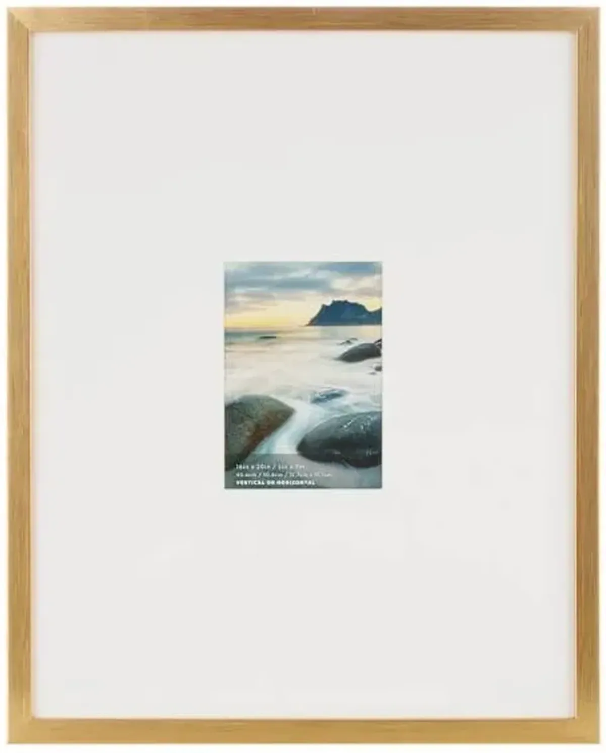 16x20 Matted to 5x7 Wall Frame, Gold