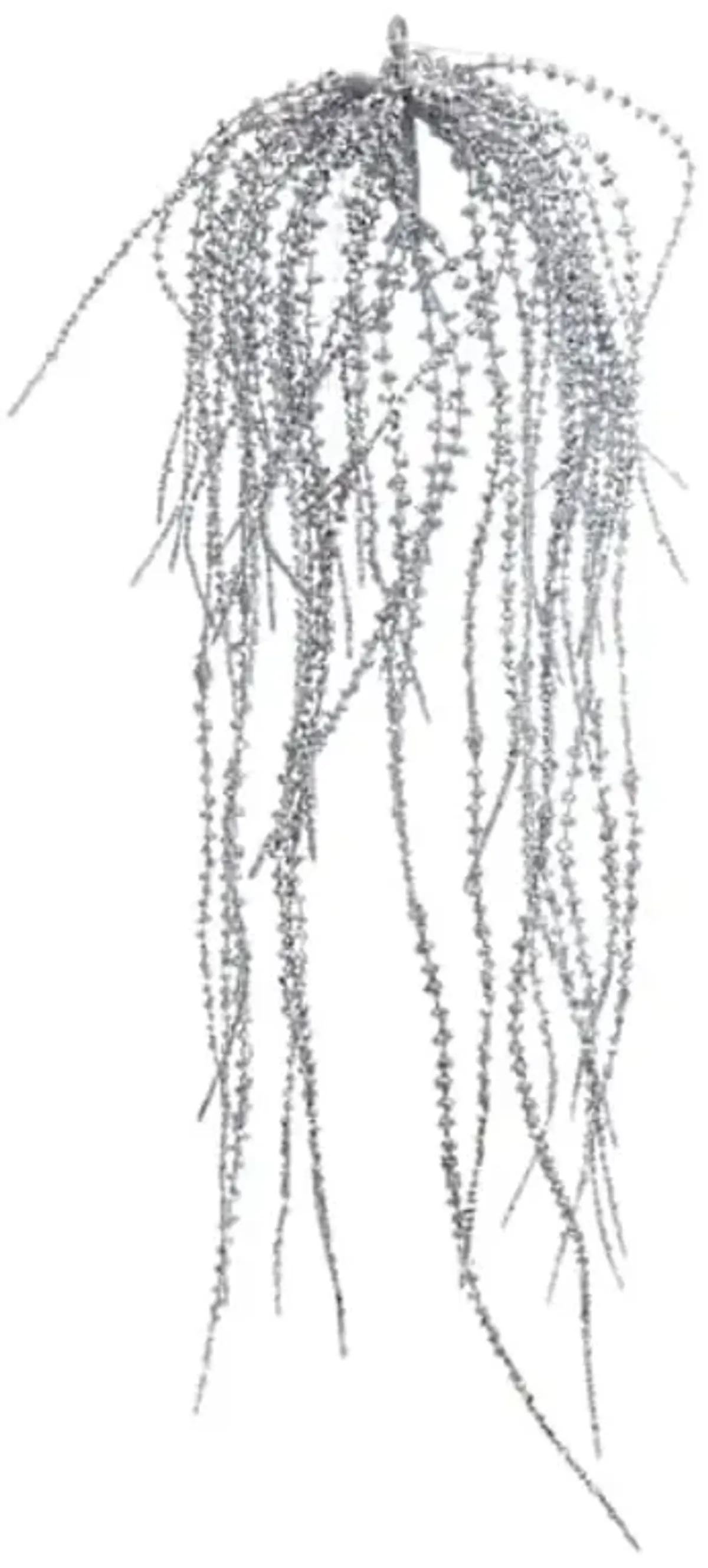 Silver Glittered Dangle Ornament