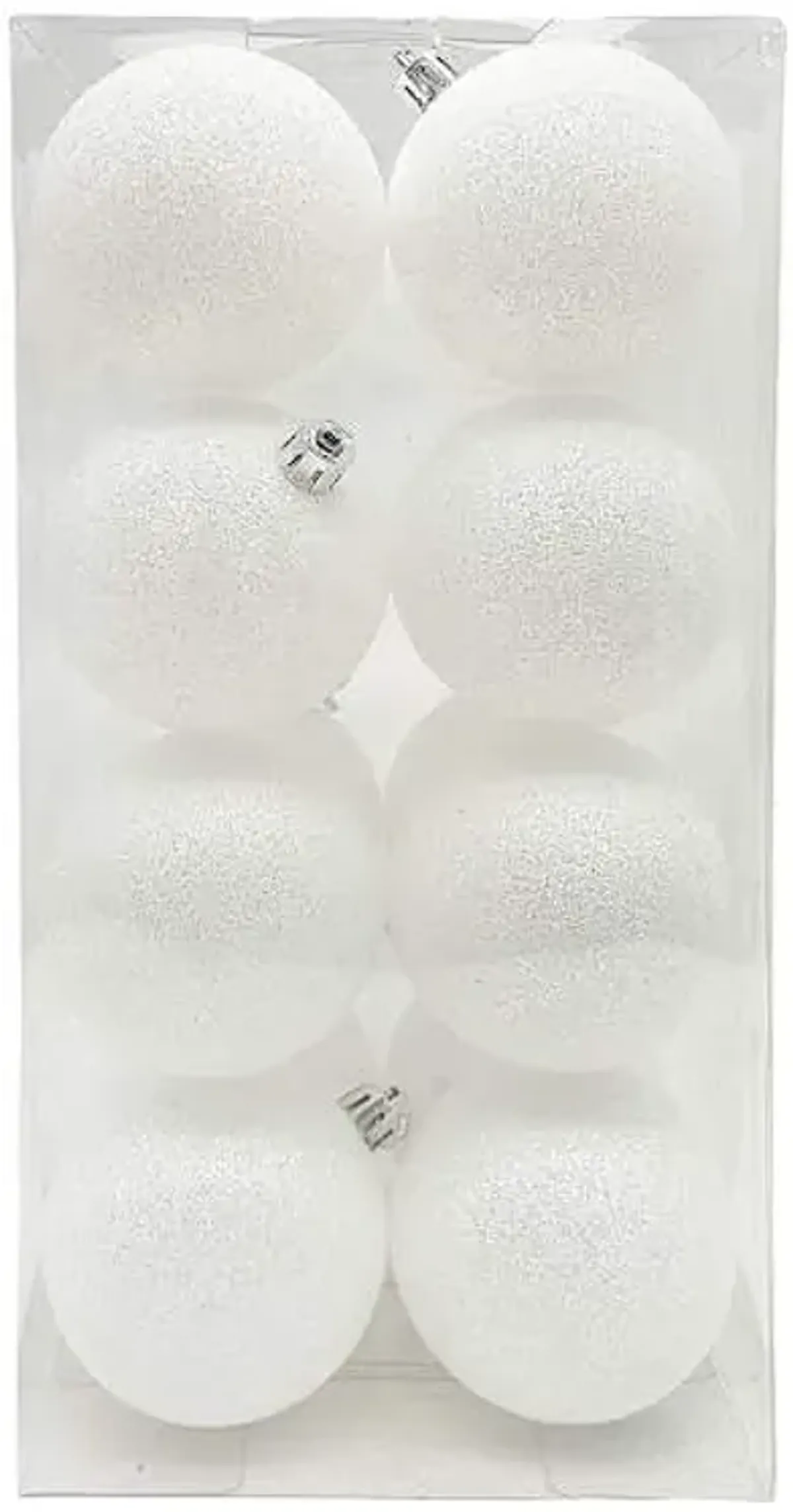 16-Count White Mix Shatterproof Ornaments, 70mm