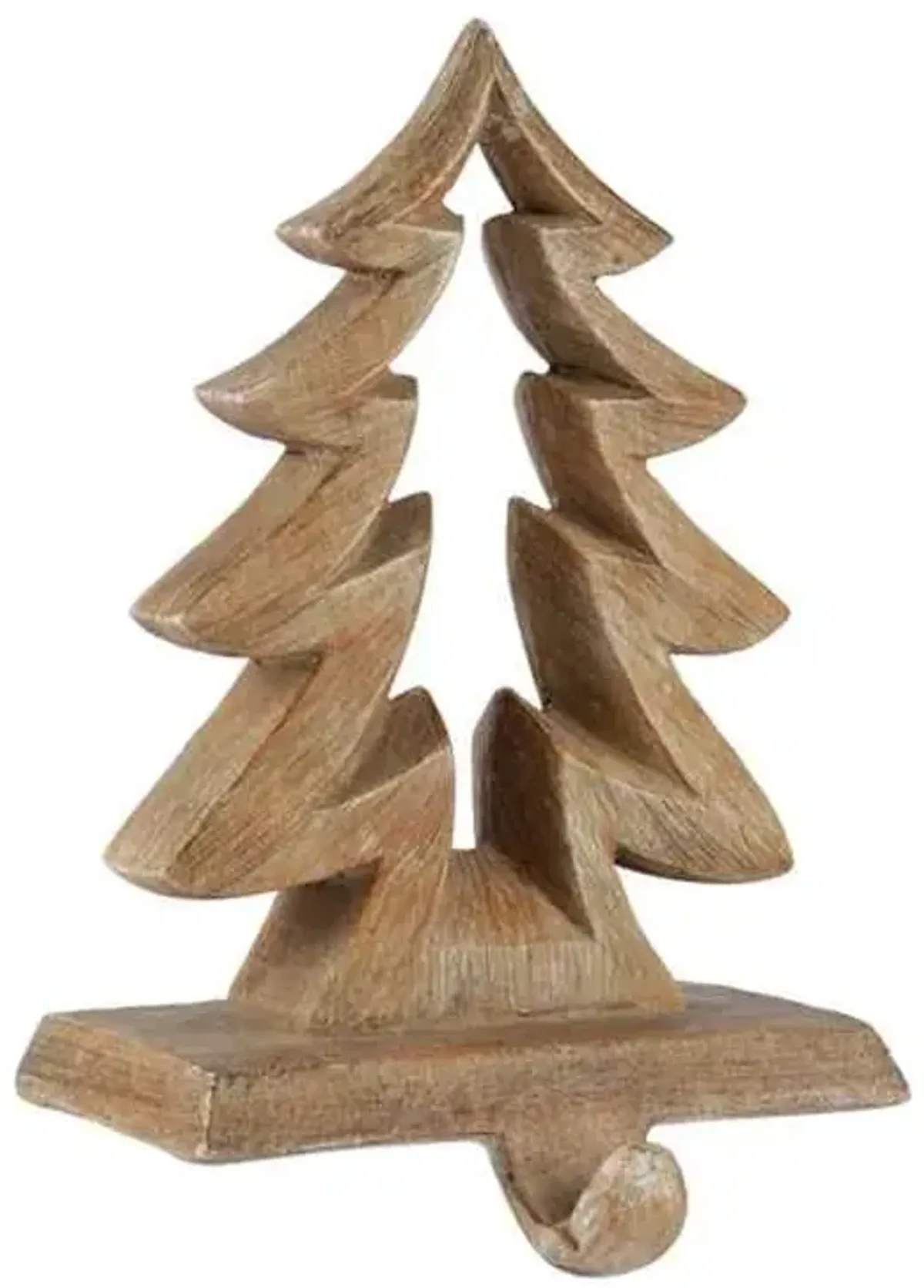 Brown Christmas Tree Stocking Holder, 7.1"