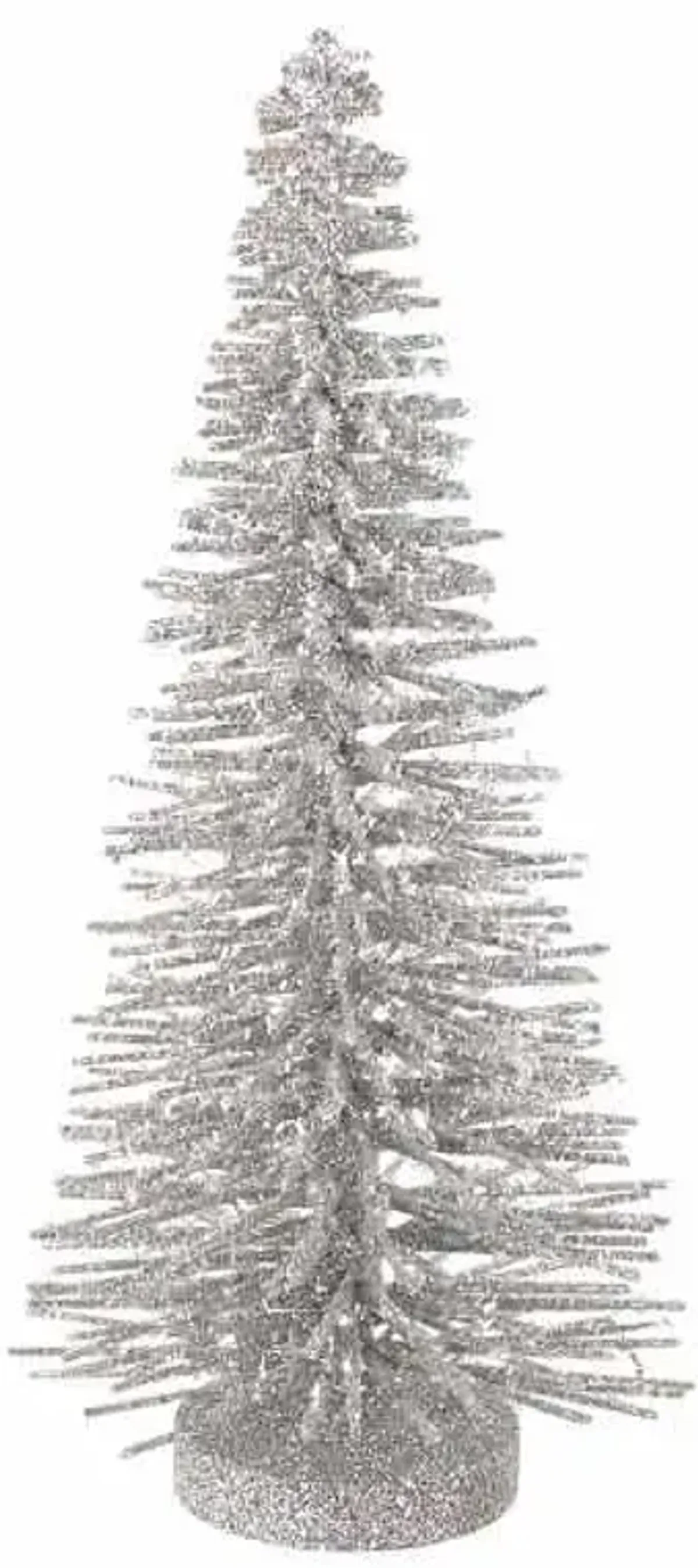 Silver Glittered Table Top Tree, 12"