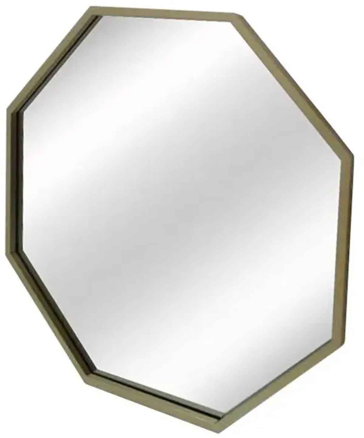 Gold Metal Octagon Wall Mirror, 24"