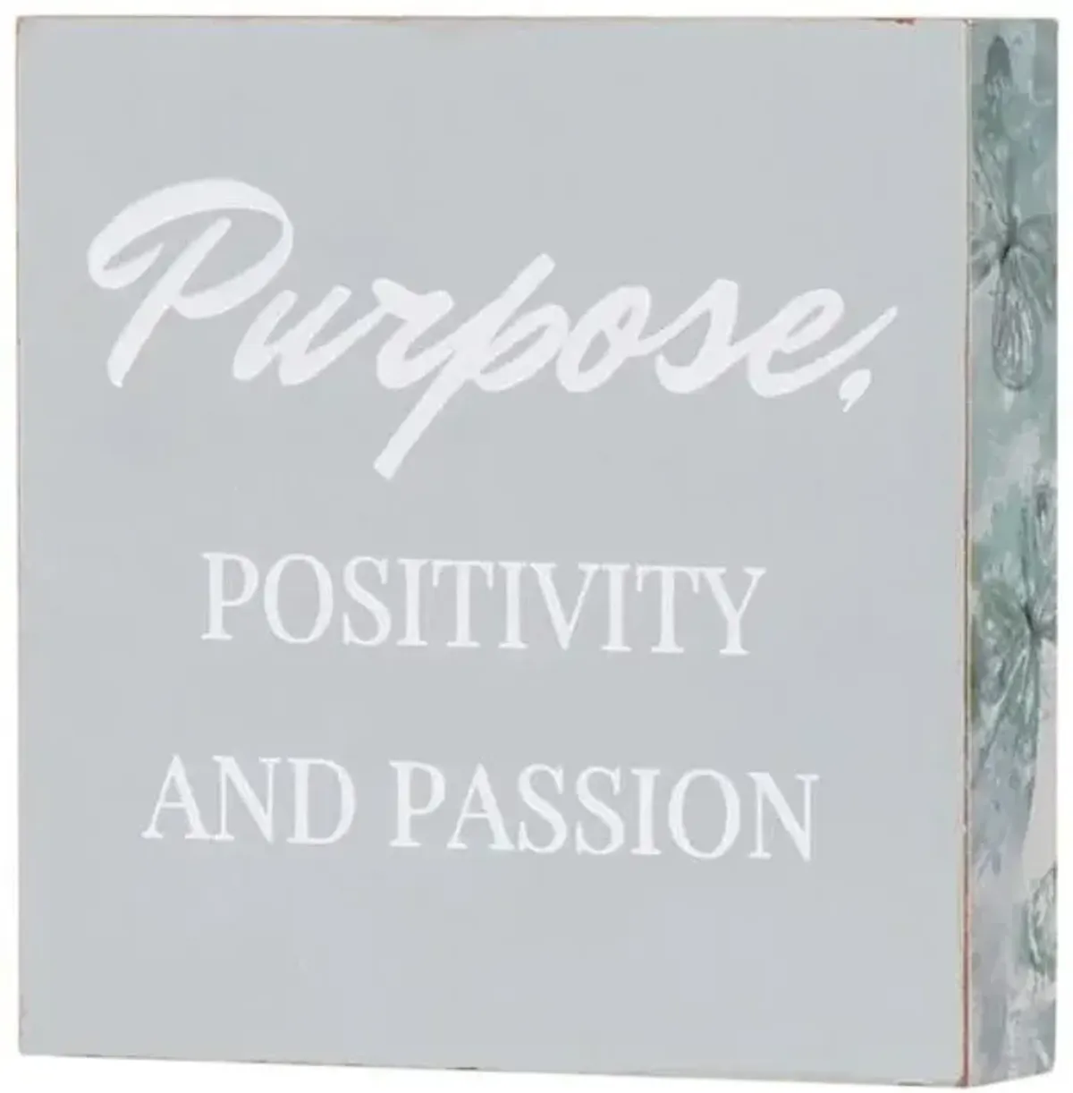 Purpose Grey Block Sign, 6"