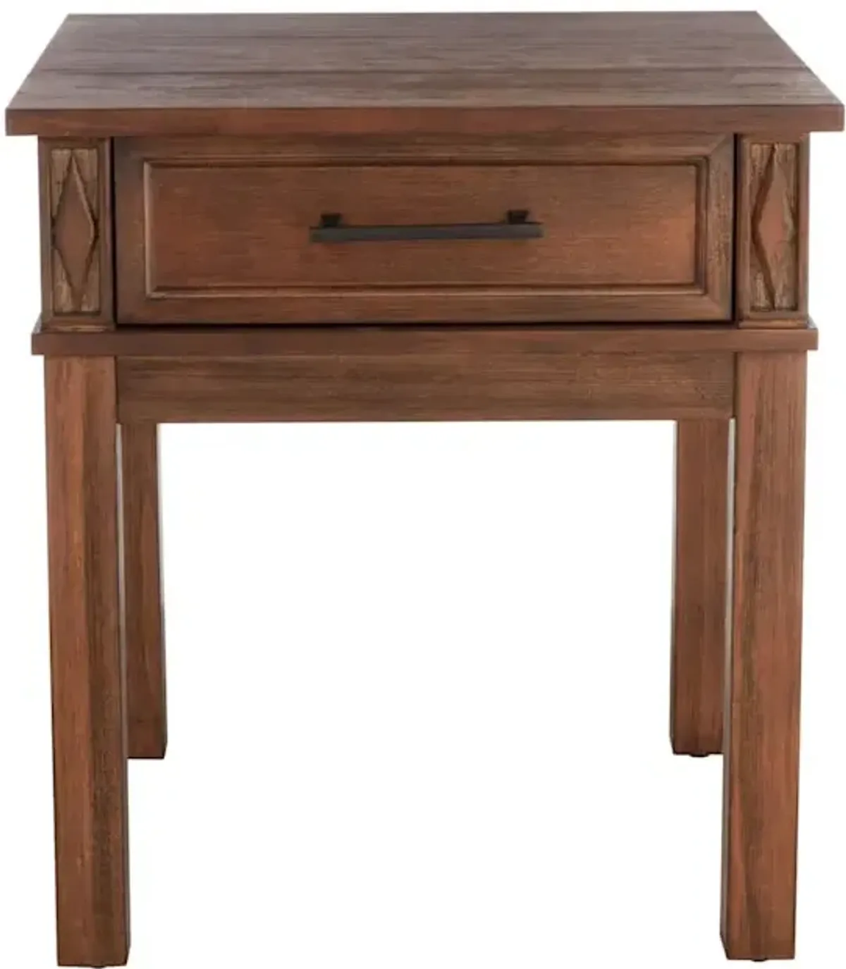 Winston 1-Door Side Table, Brown