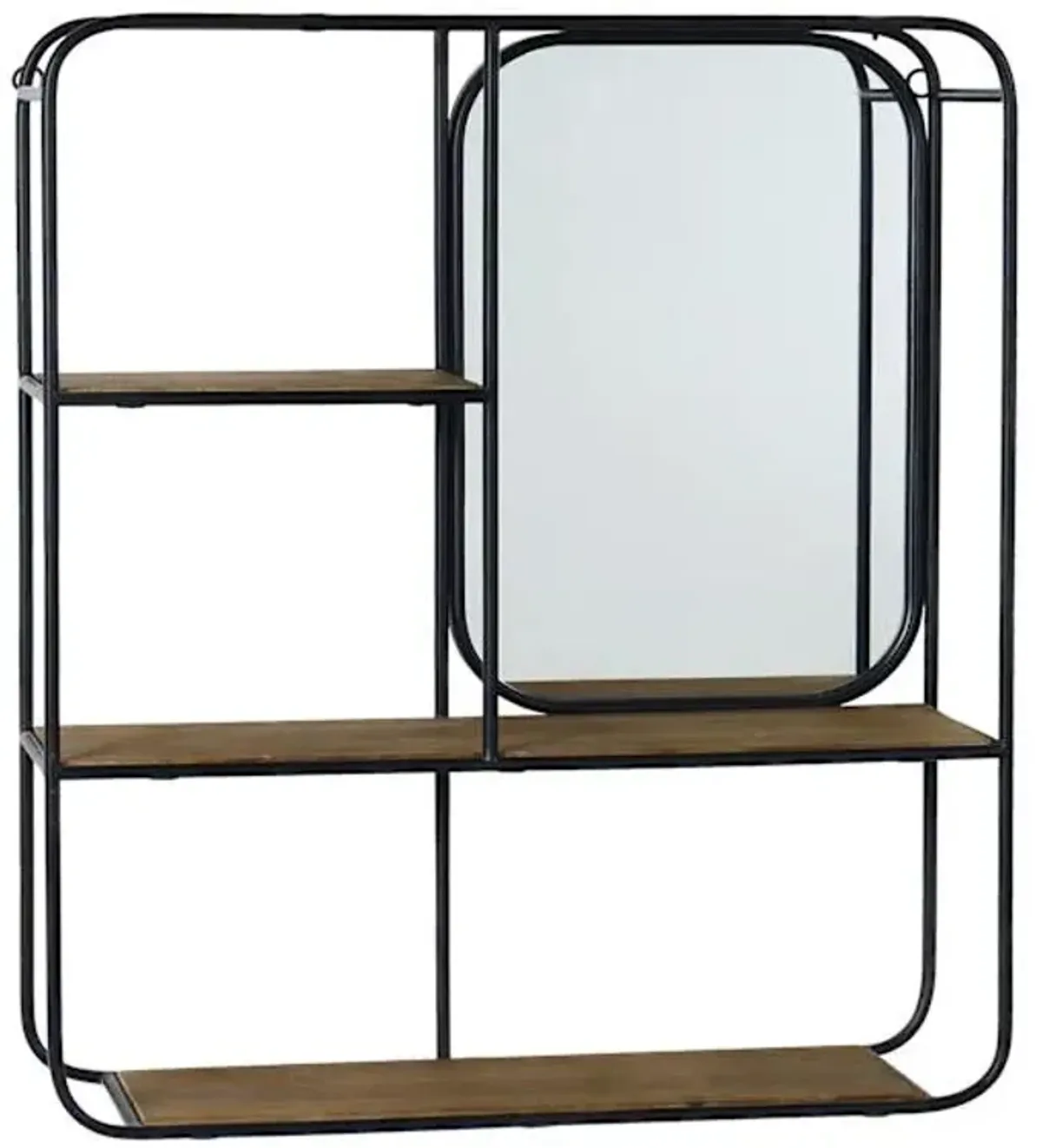 Mirrored Metal Shelf Organizer, 20x24