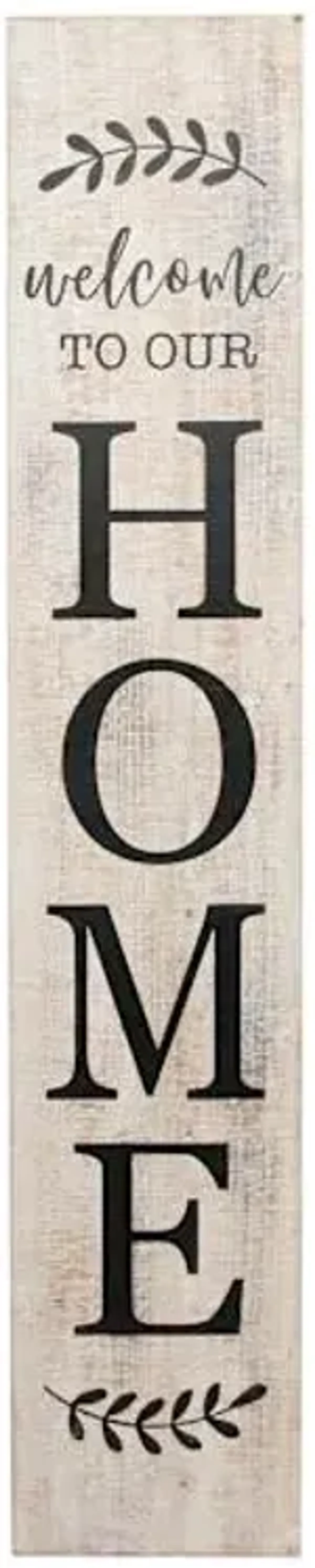 Welcome To Our Home Wooden Wall Sign, 12x63