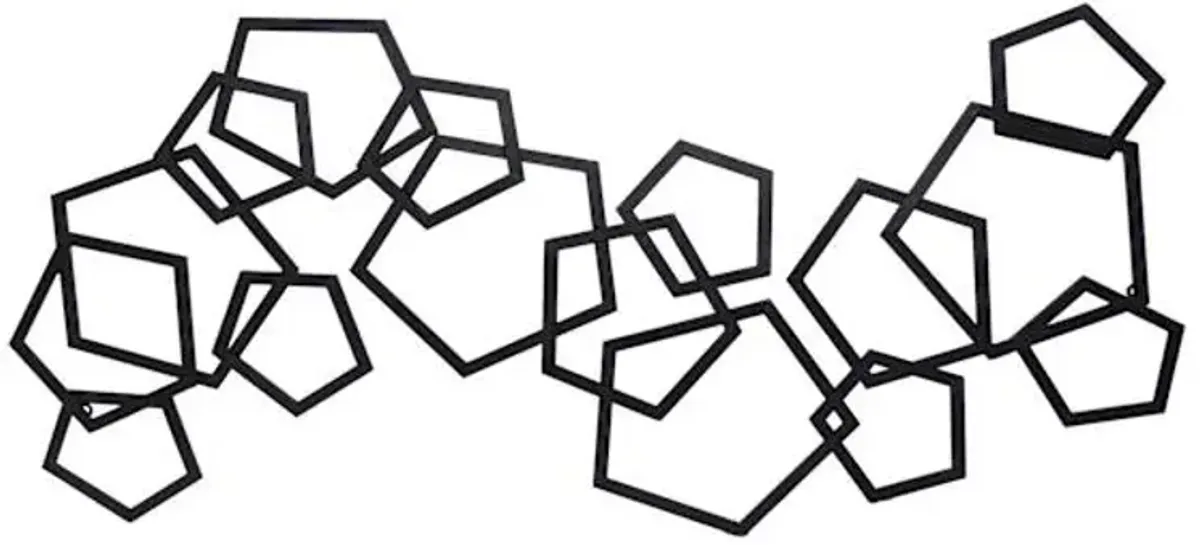 Metal Pentagon Wall Art, 42x23