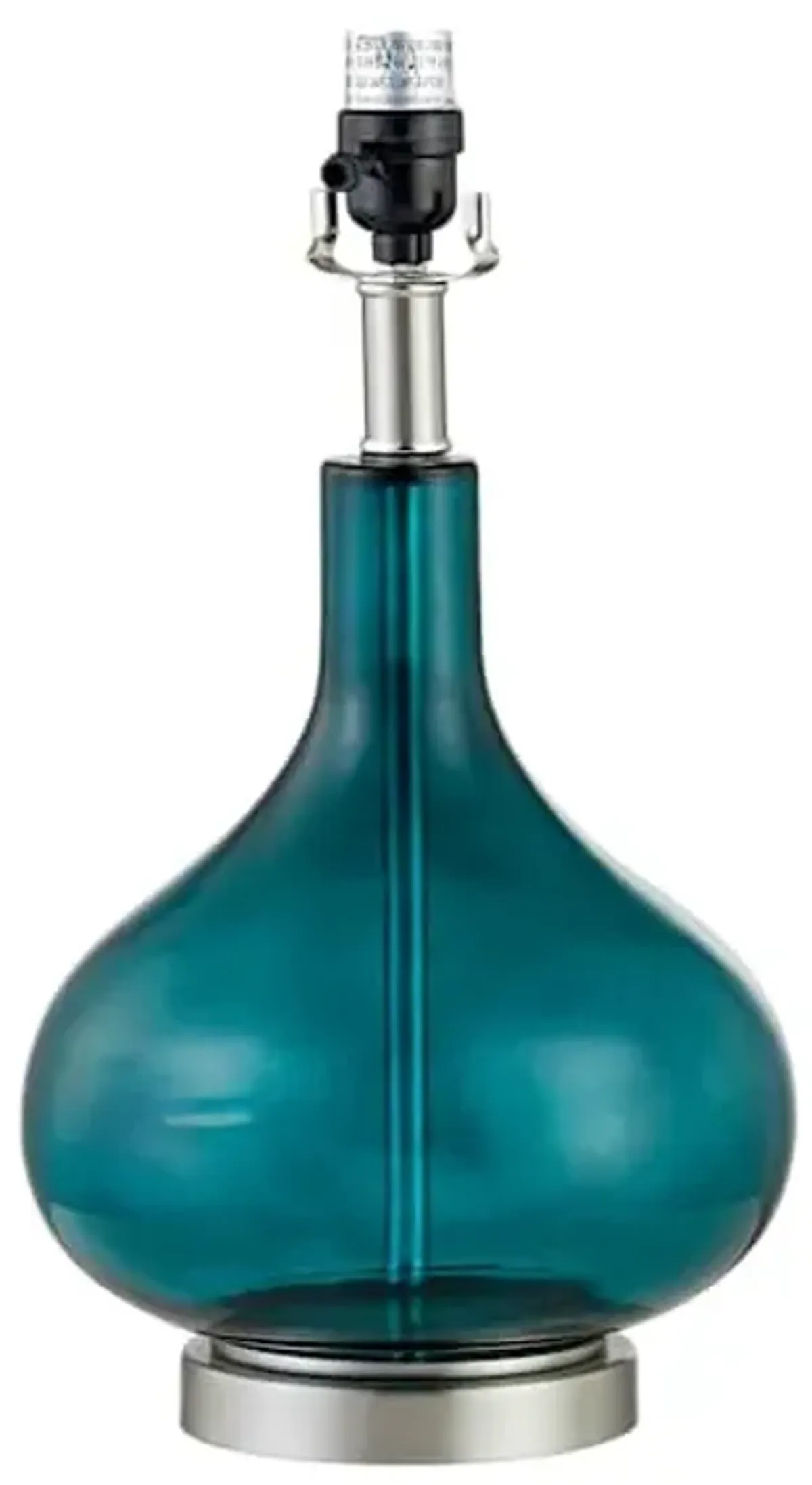 16 Teal Glass Teardrop Base