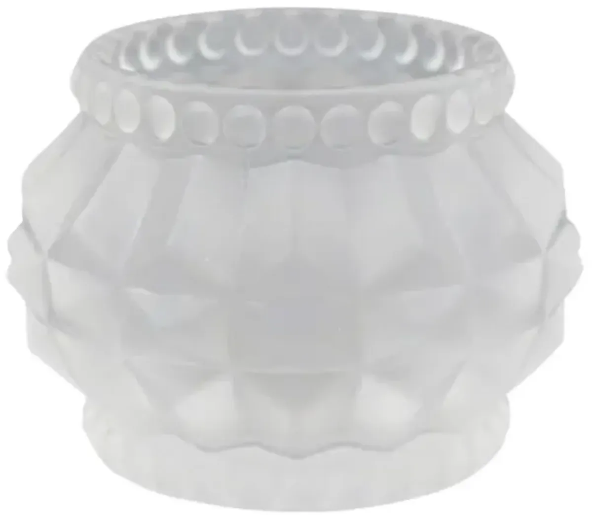 Frosted Glass Candle Holder, 2"