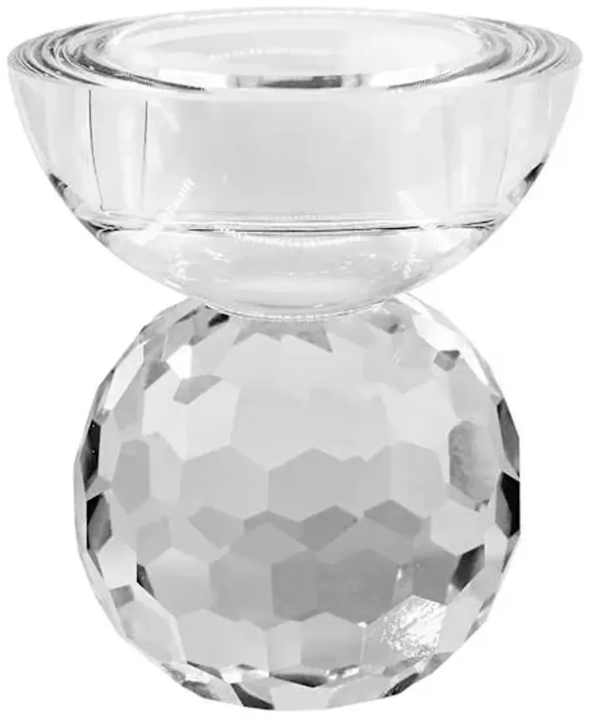 Crystal Ball Taper Candle Holder, 3.5"