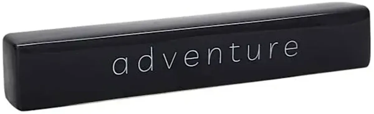 Black Adventure Ceramic Block Sign, 12x2