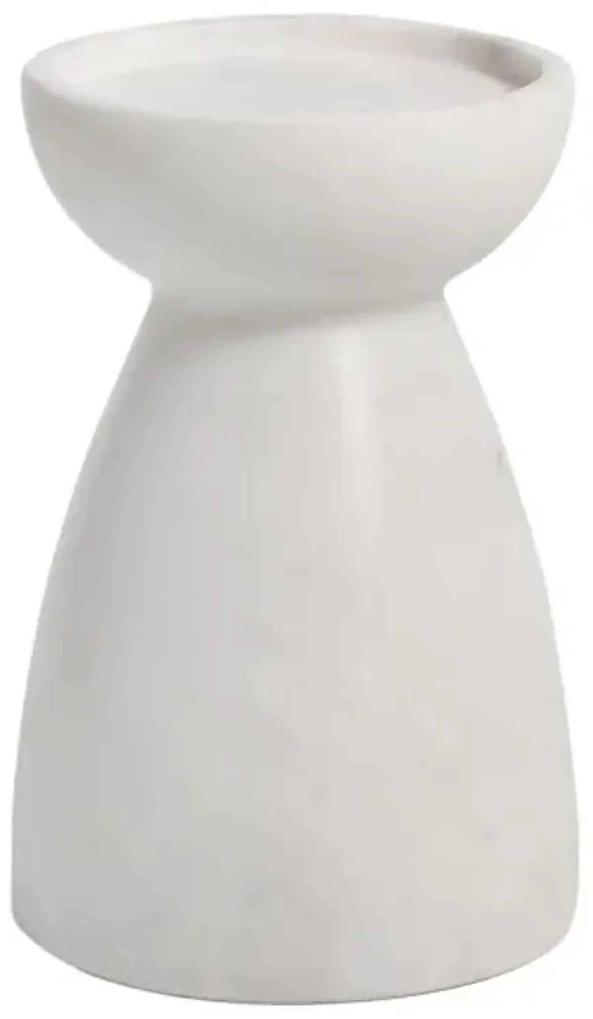 Ivory Marbled Pillar Candle Holder, 6"